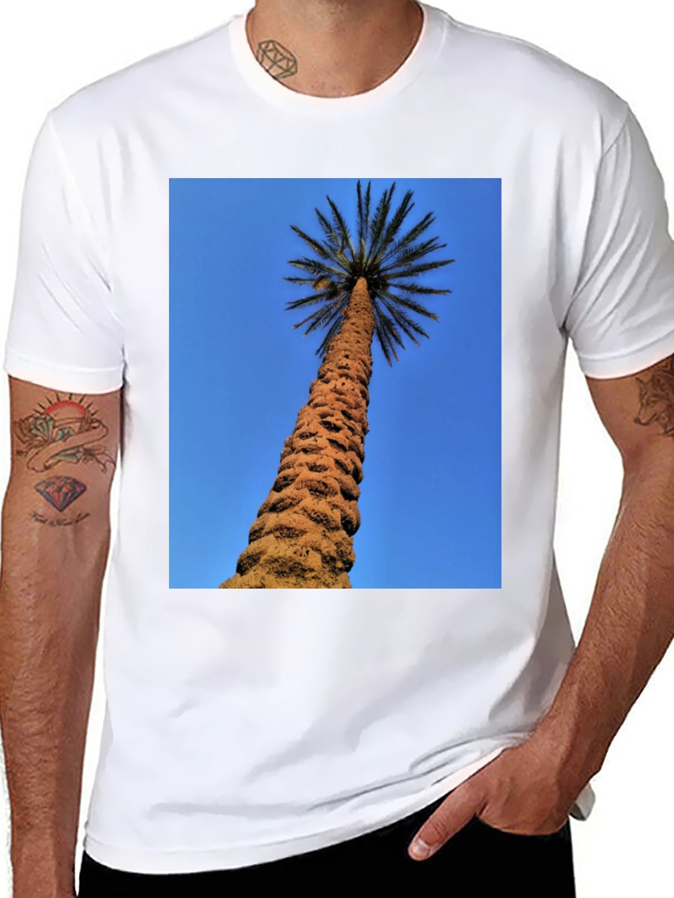 Palm Tree Graphic Black T-Shirt
