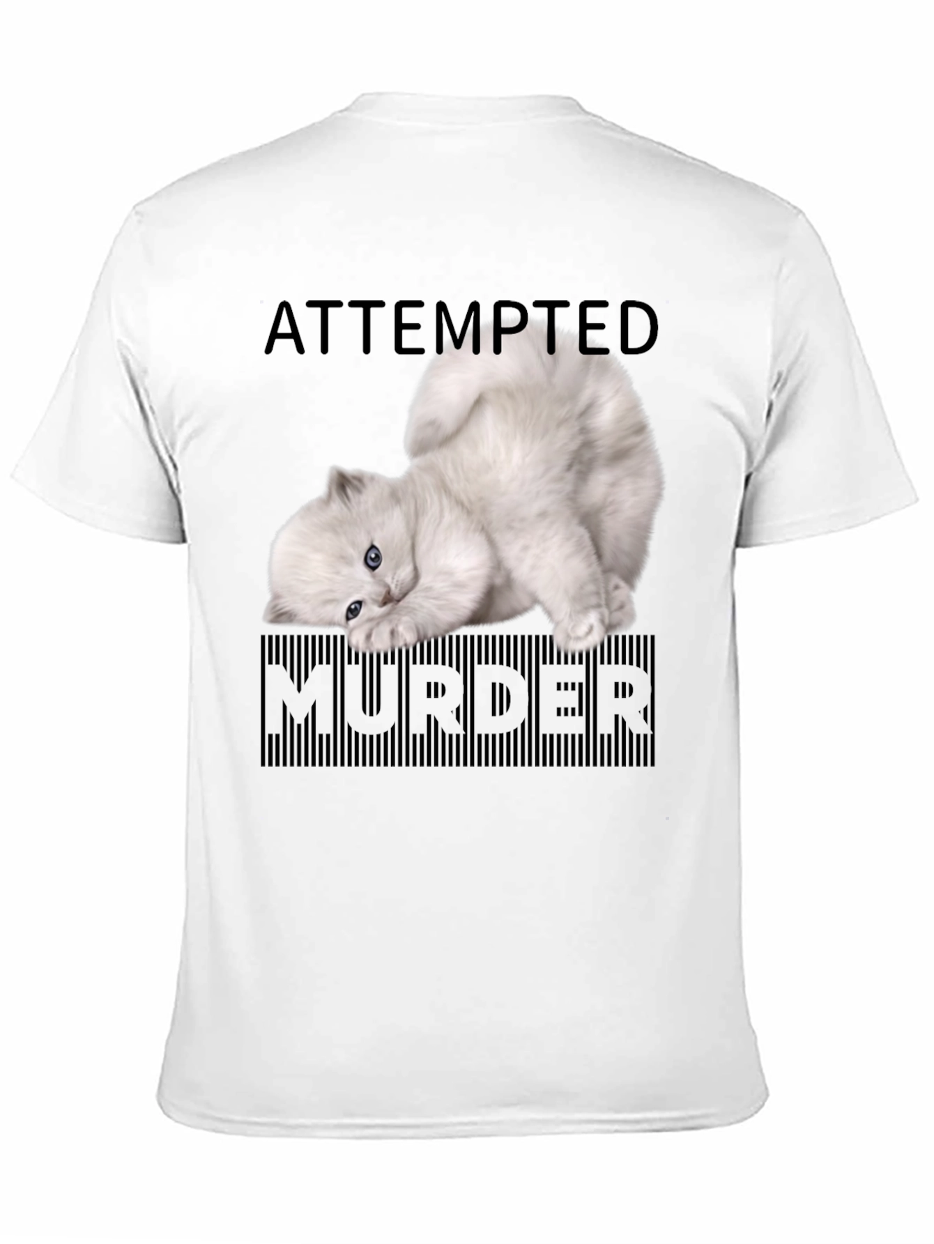 Attempted Murder Kitten T-Shirt - Funny Cat Lover Tee