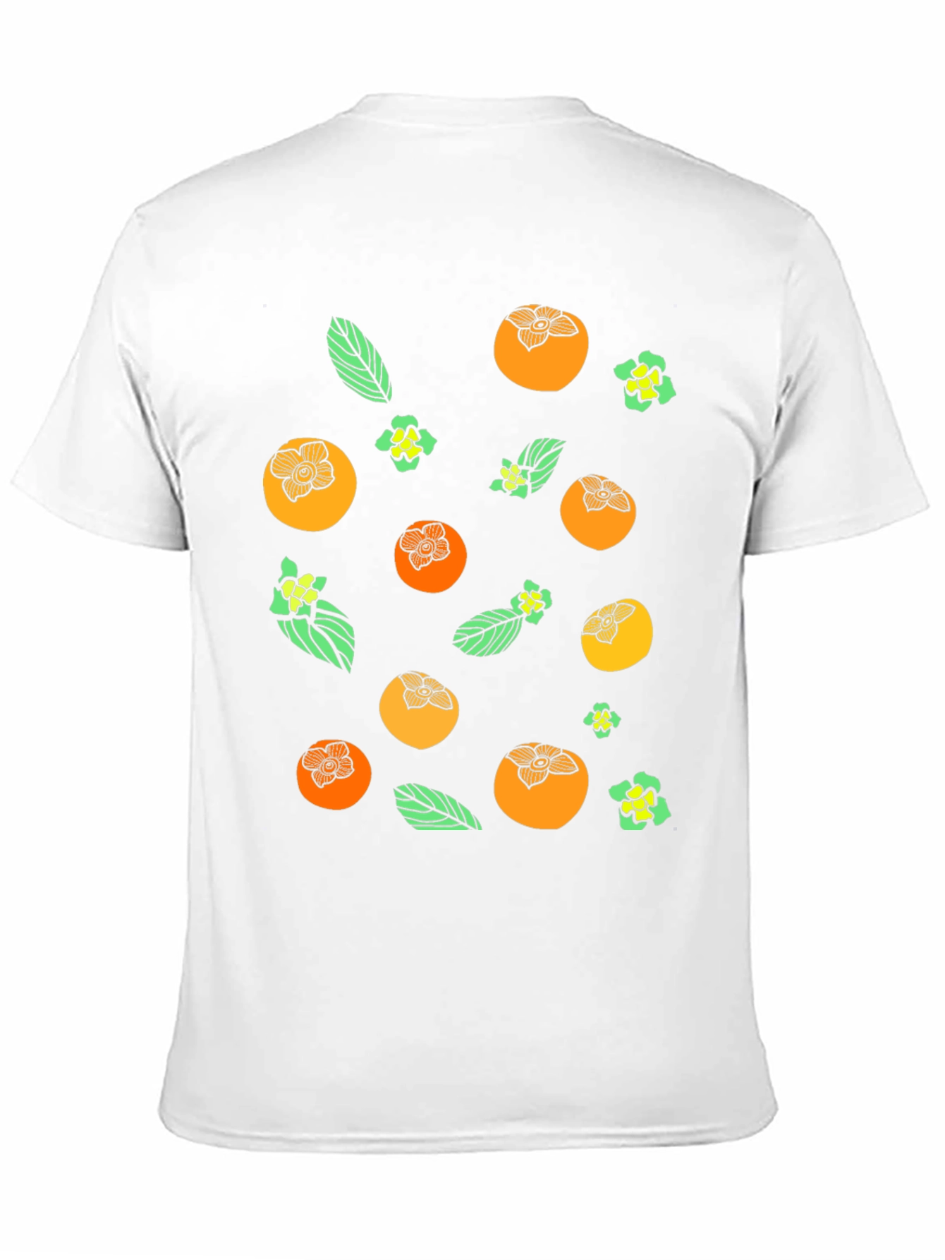 Persimmon Pattern Black T-Shirt