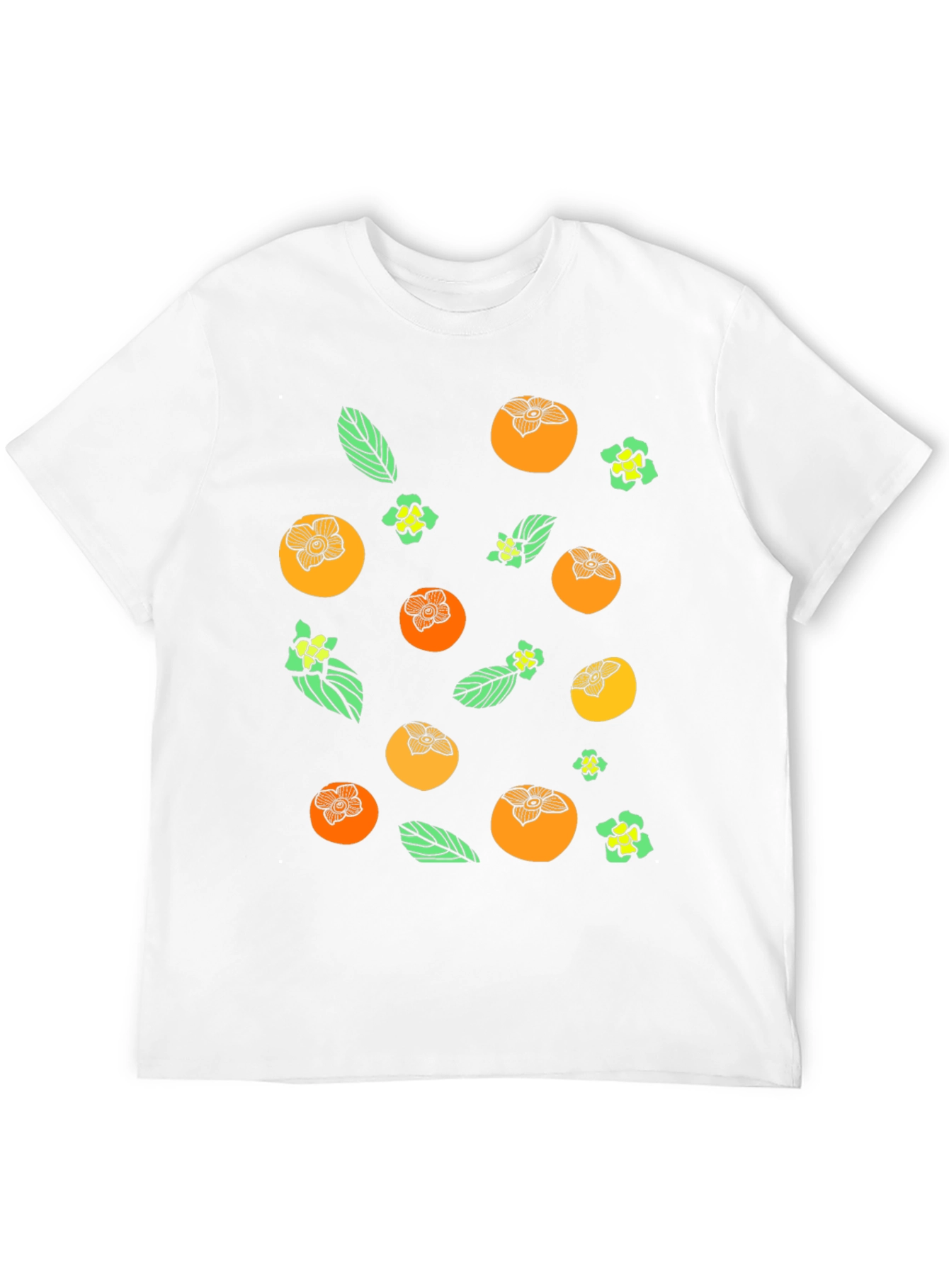 Persimmon Pattern Black T-Shirt