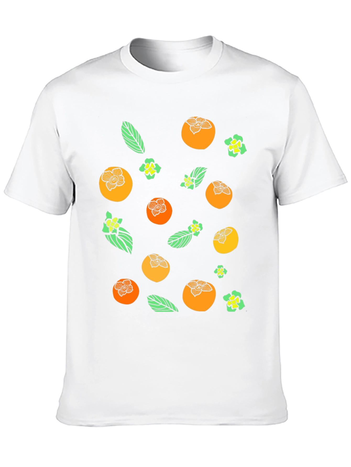Persimmon Pattern Black T-Shirt
