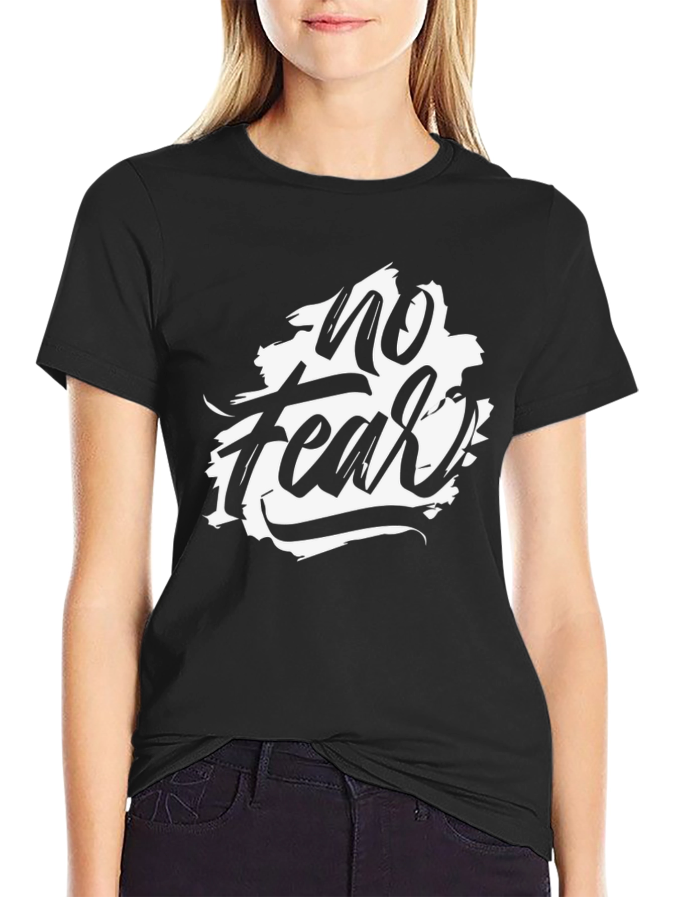 No Fear Graphic Print Black T-Shirt