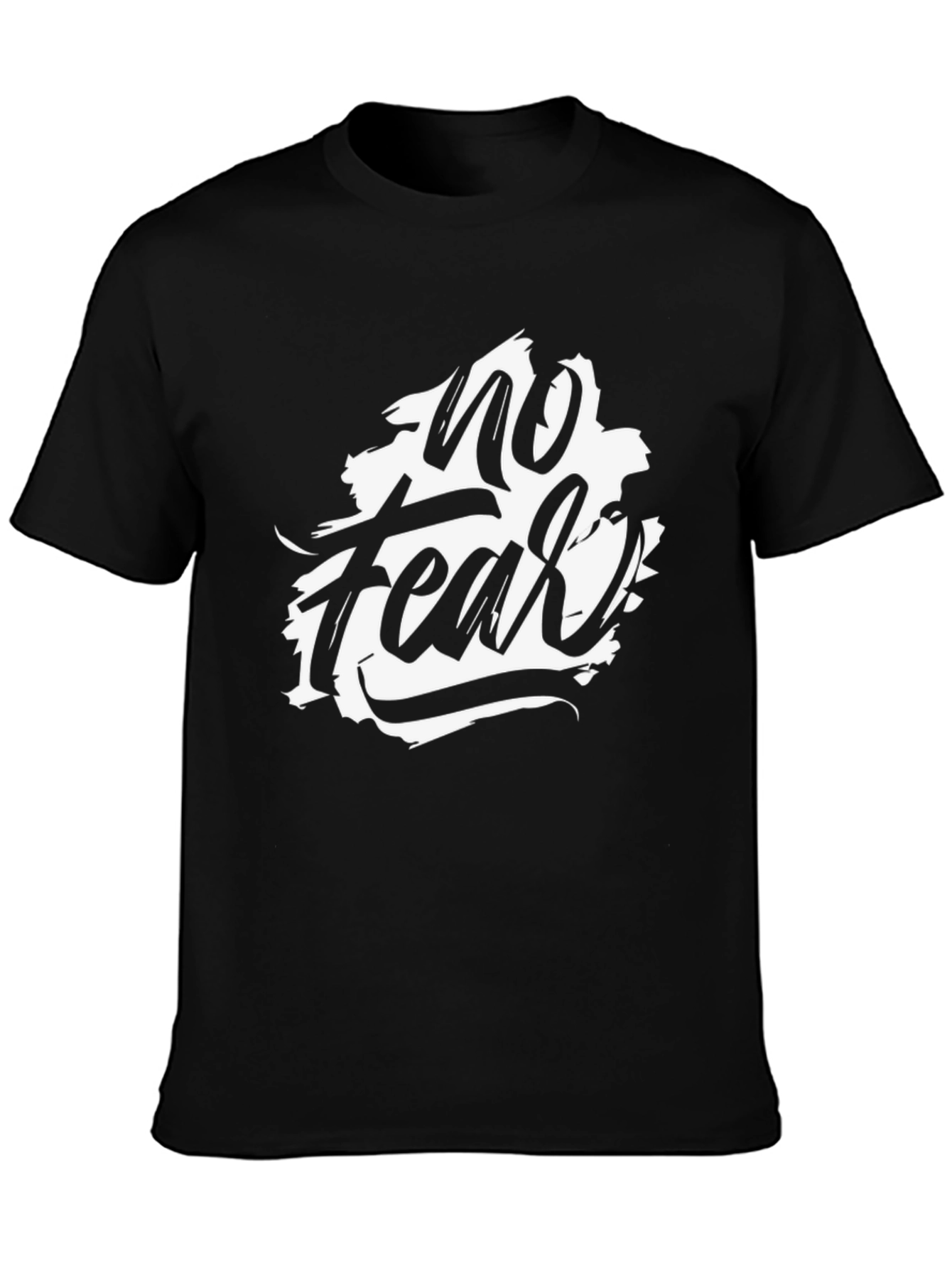 No Fear Graphic Print Black T-Shirt