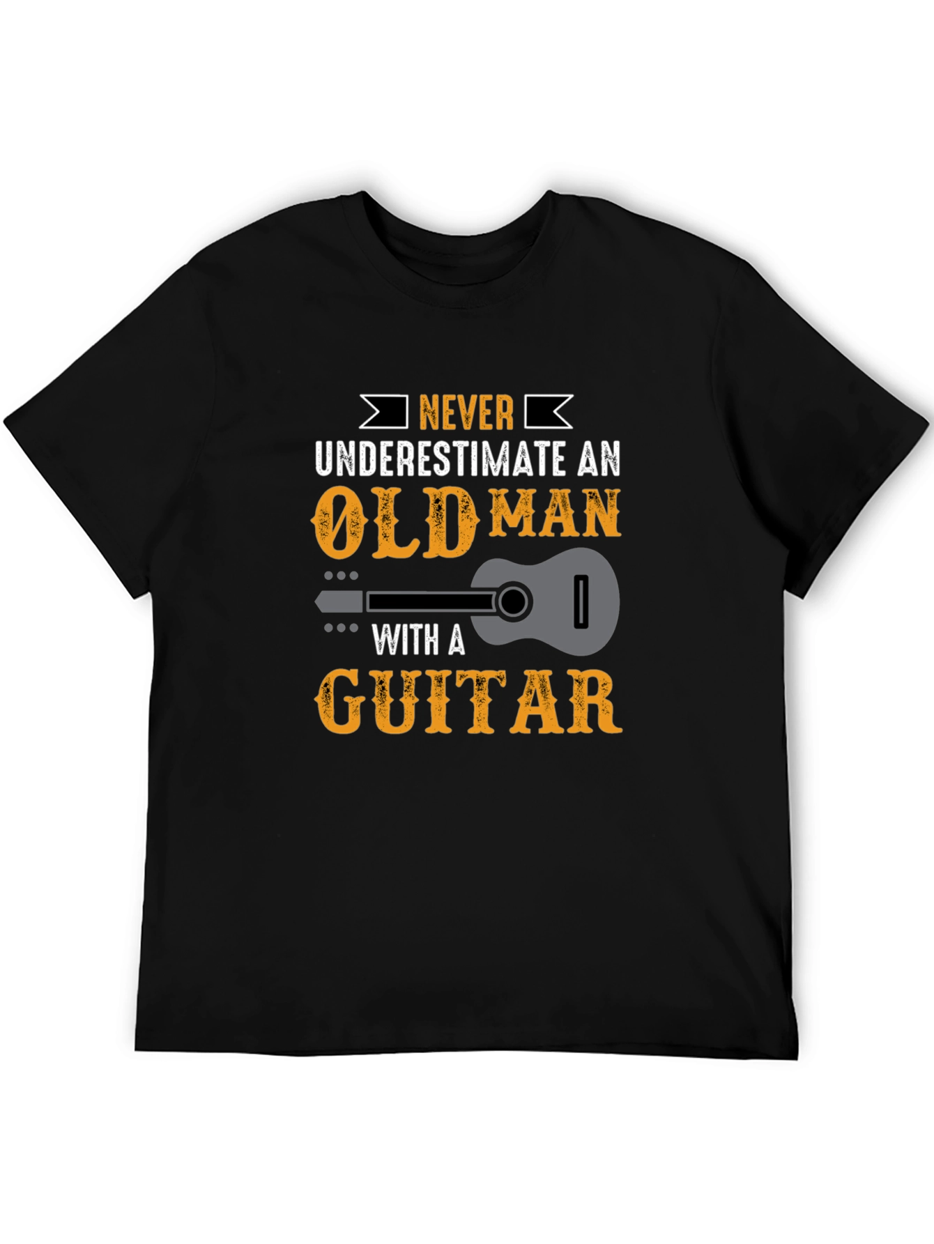 Never Underestimate Old Man Guitar T-Shirt