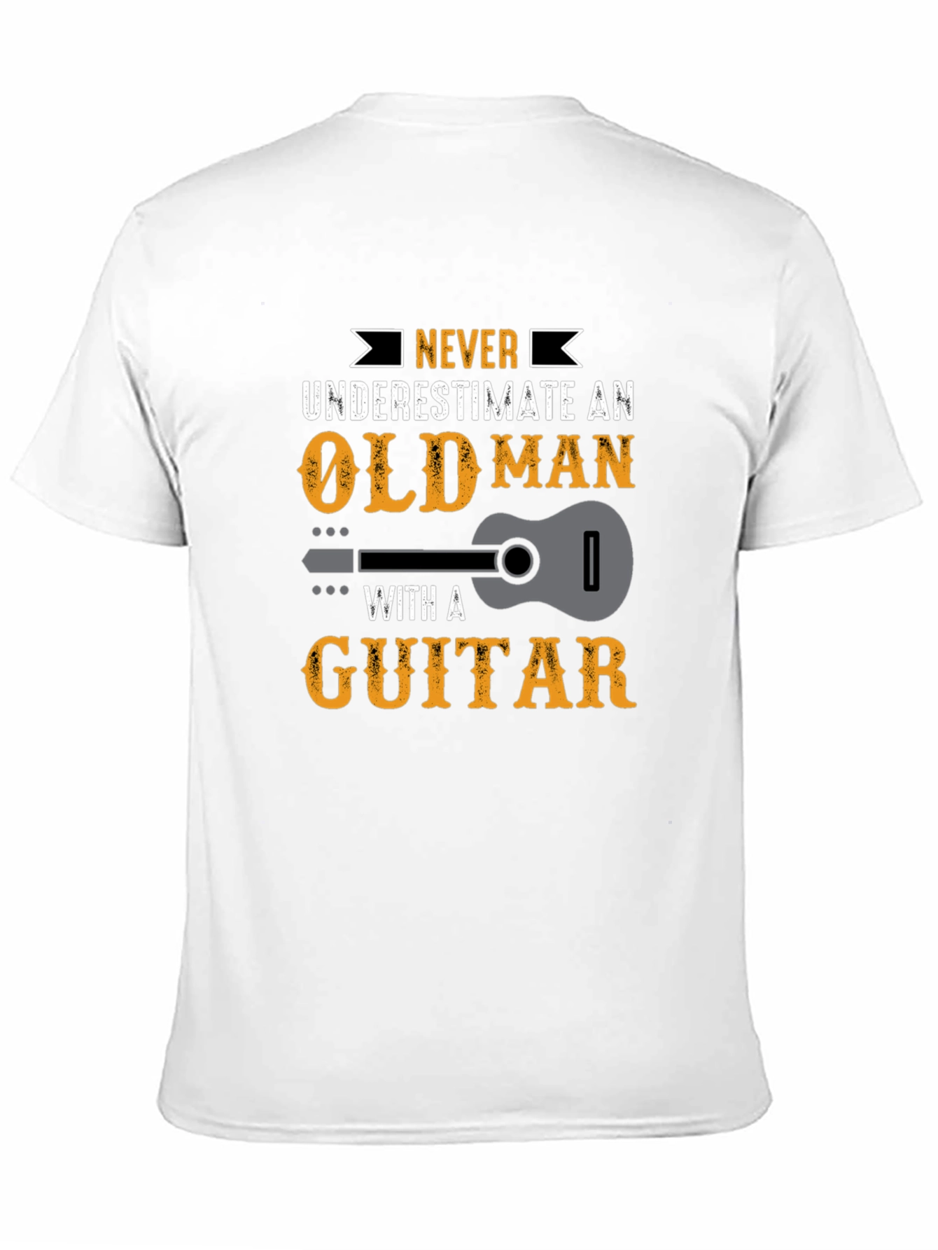 Never Underestimate Old Man Guitar T-Shirt