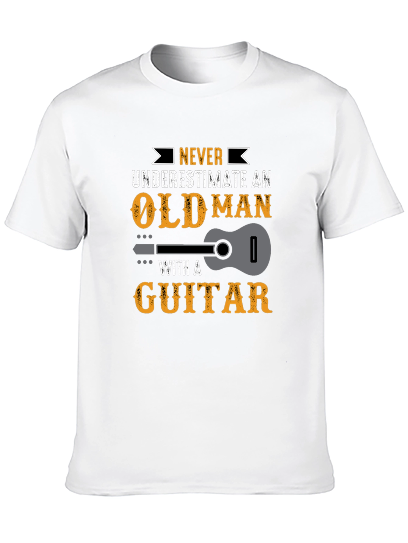 Never Underestimate Old Man Guitar T-Shirt
