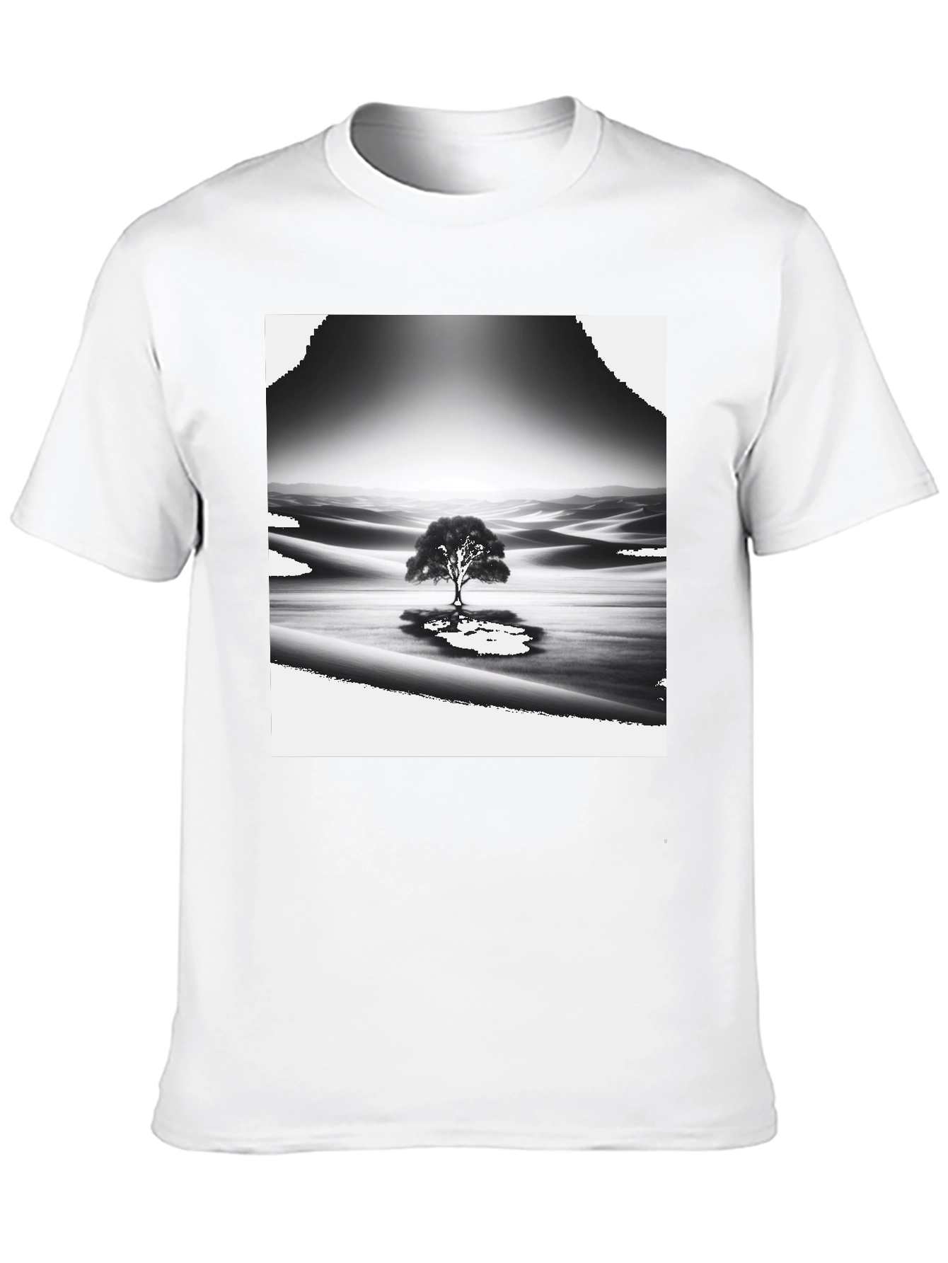 Monochrome Desert Tree Graphic Tee