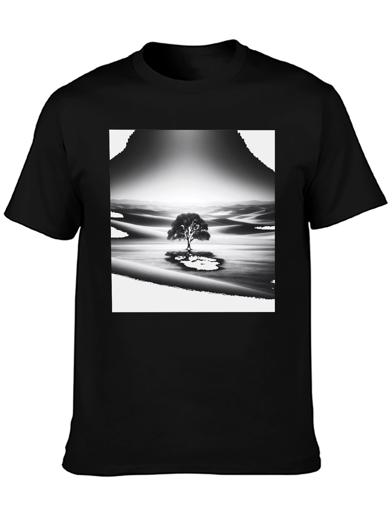 Monochrome Desert Tree Graphic Tee