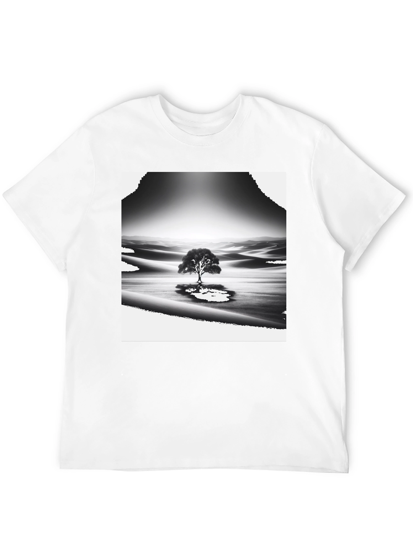 Monochrome Desert Tree Graphic Tee