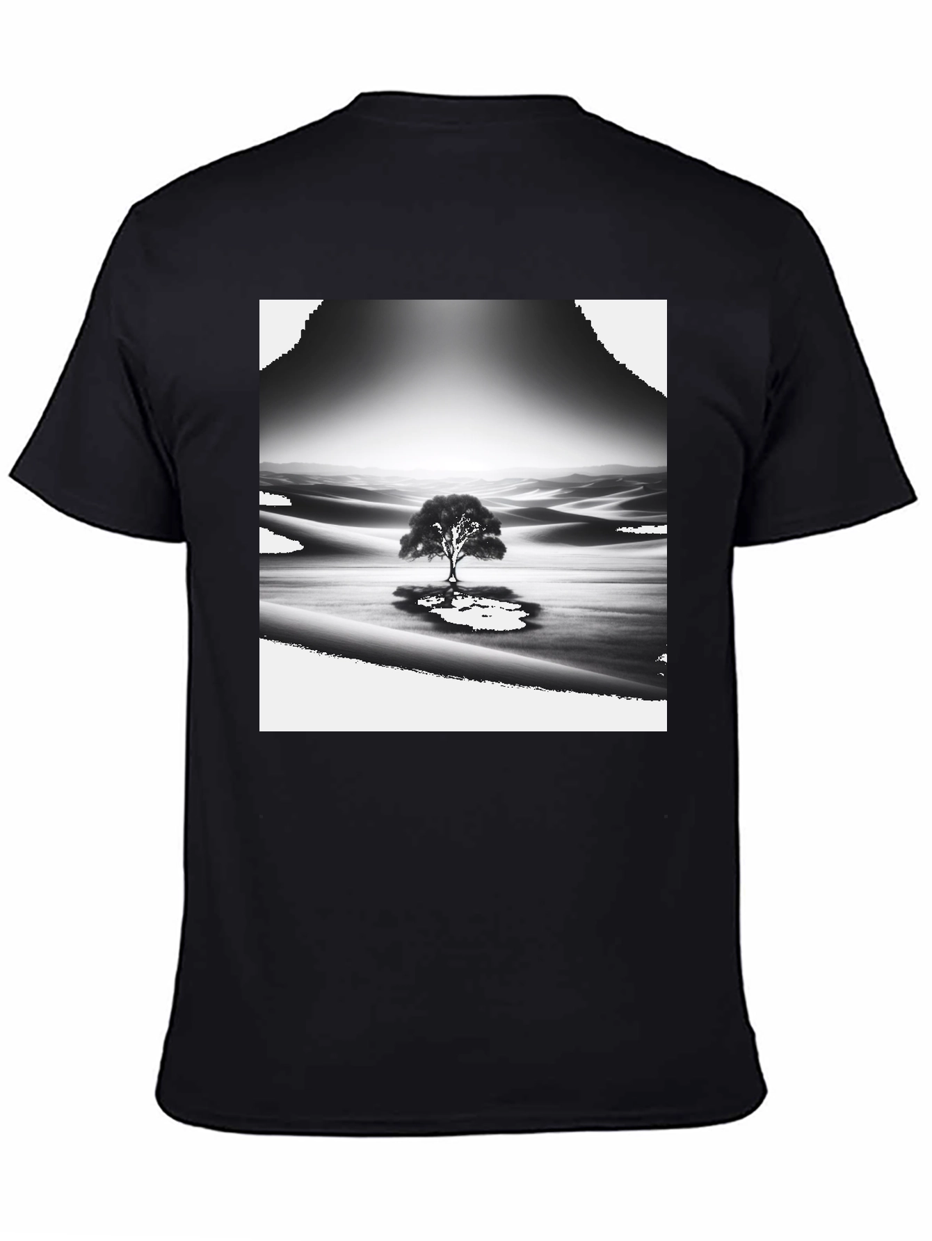 Monochrome Desert Tree Graphic Tee