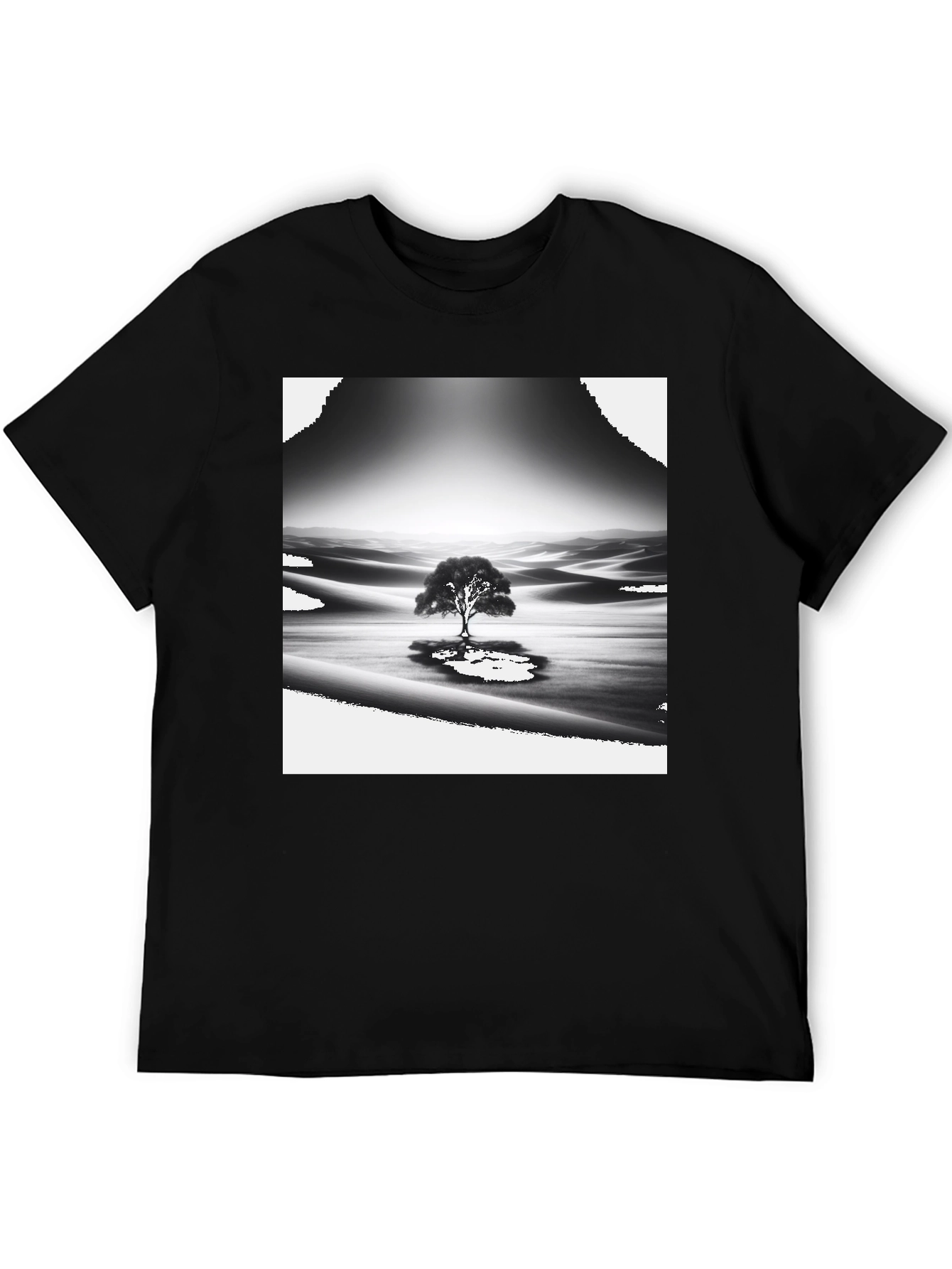 Monochrome Desert Tree Graphic Tee
