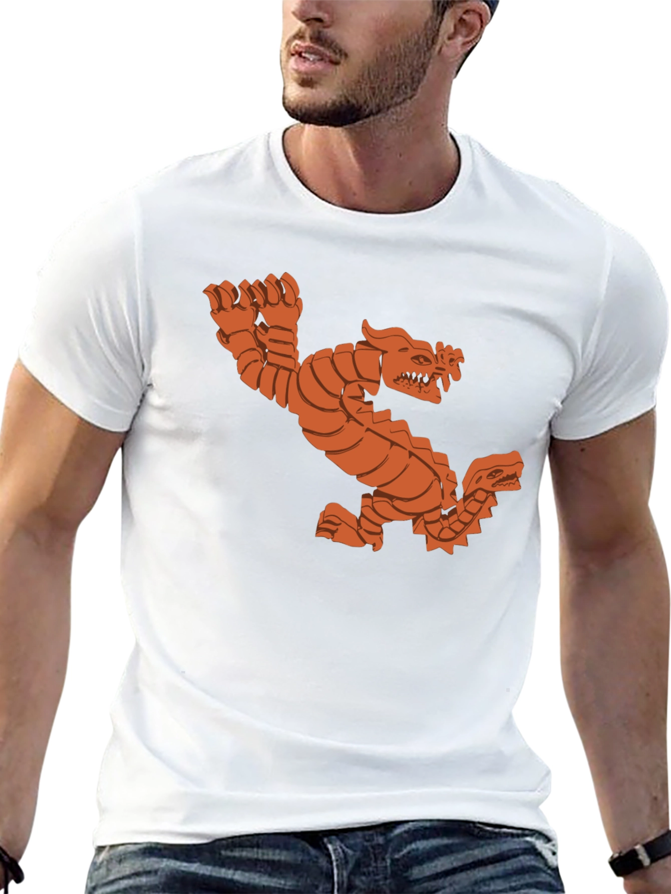Double Dragon Graphic Tee - Black Cotton T-Shirt