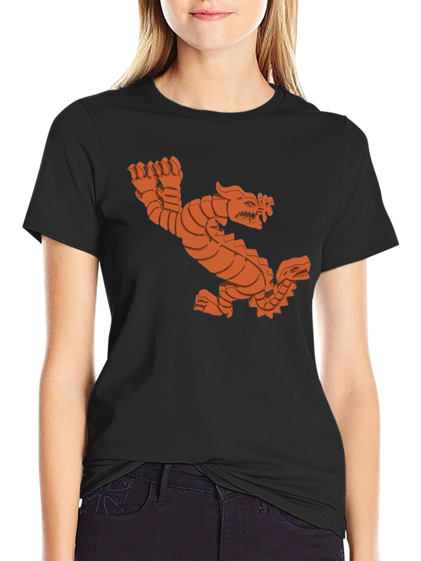 Double Dragon Graphic Tee - Black Cotton T-Shirt