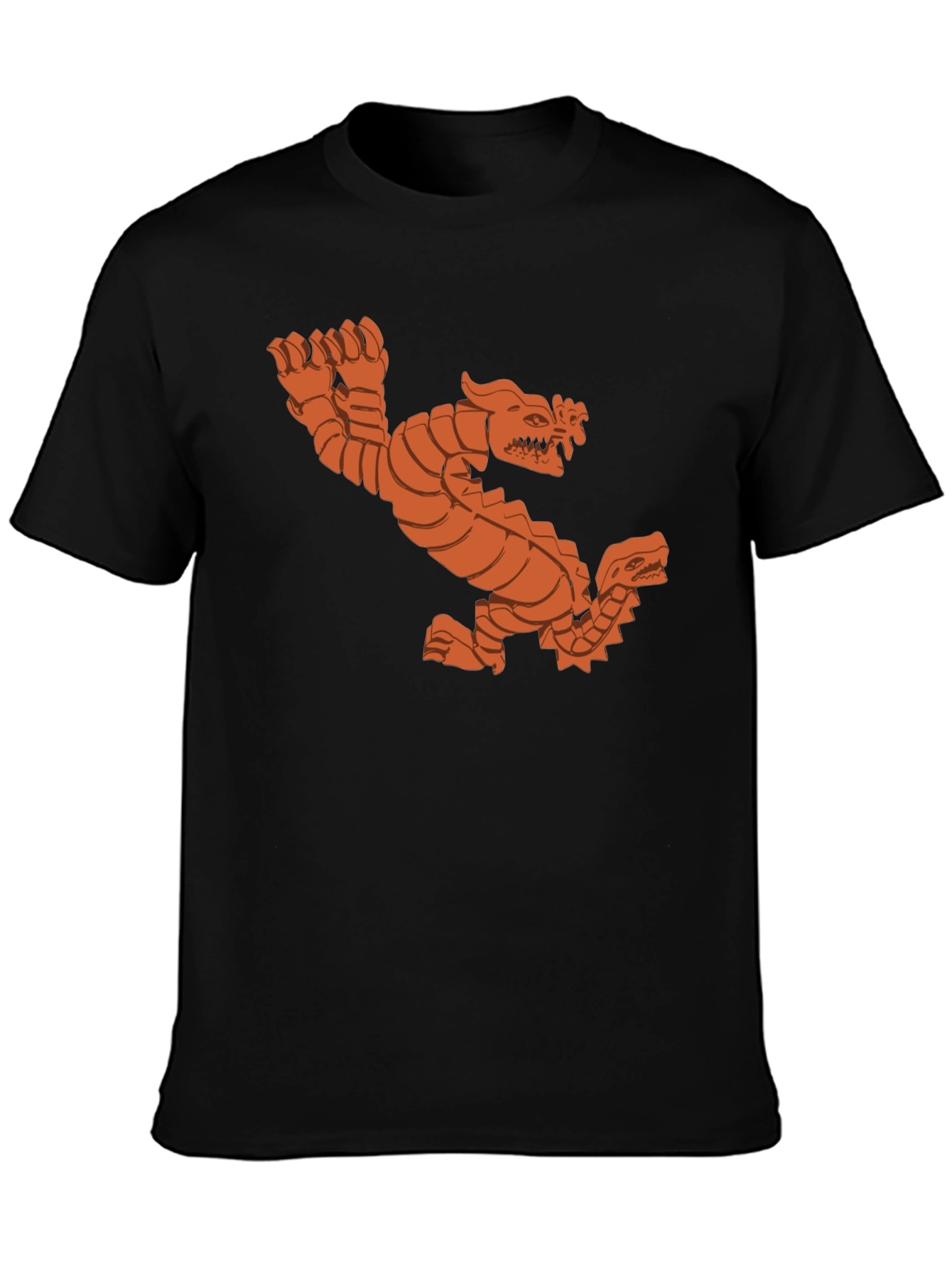 Double Dragon Graphic Tee - Black Cotton T-Shirt