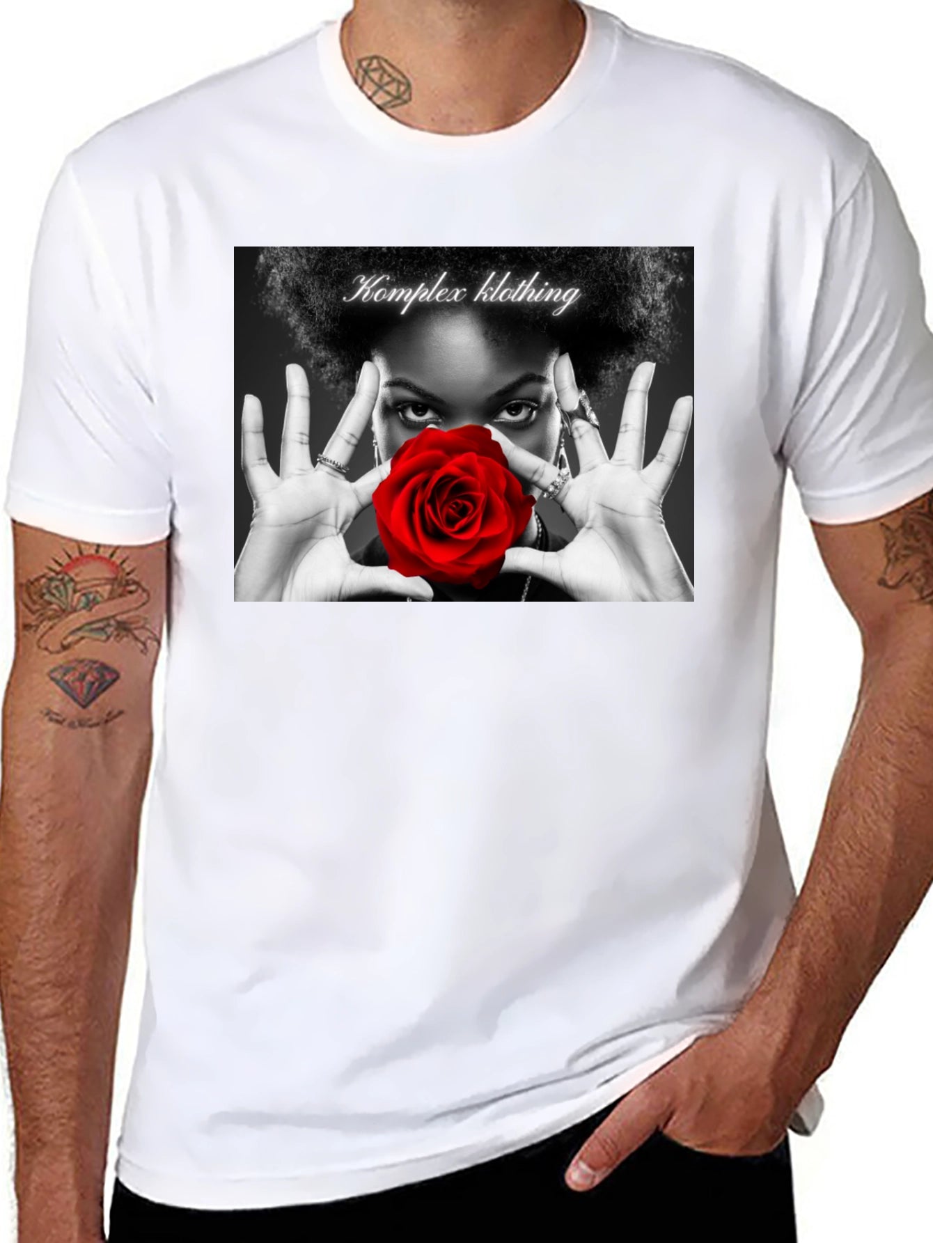 Komplex Klothing Rose Graphic Tee - Black