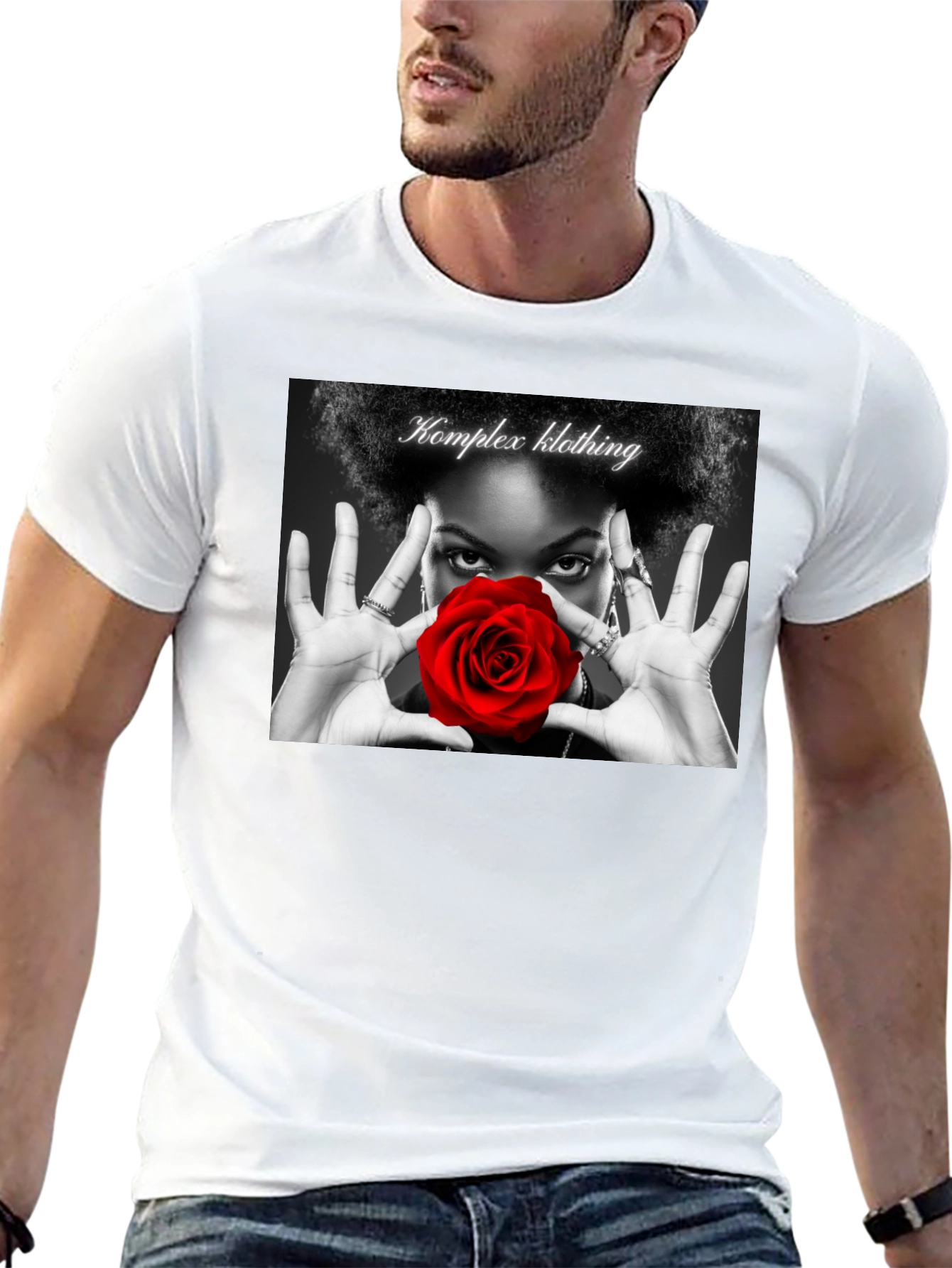 Komplex Klothing Rose Graphic Tee - Black