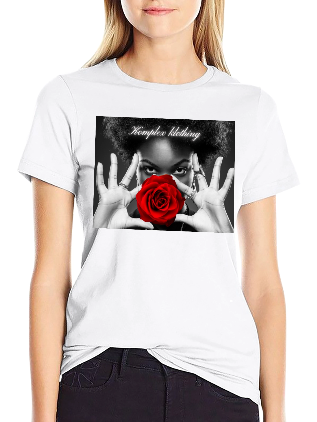 Komplex Klothing Rose Graphic Tee - Black