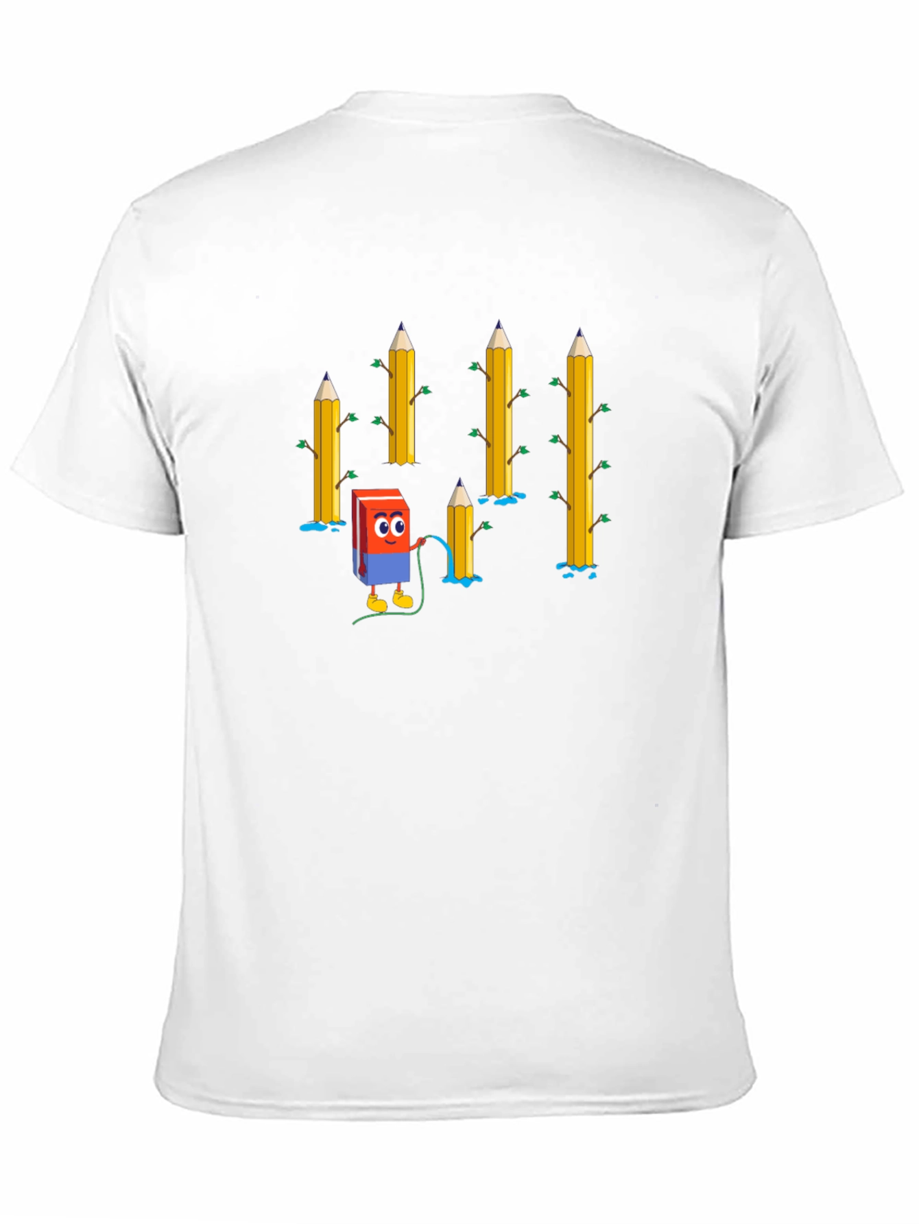 Eraser & Pencils T-Shirt - Black Cotton Tee