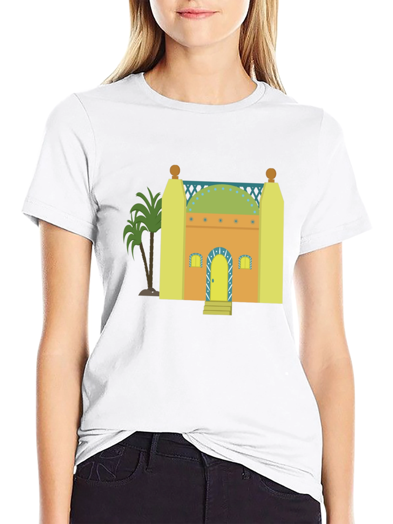 Mosque Graphic T-Shirt - Black Cotton Tee