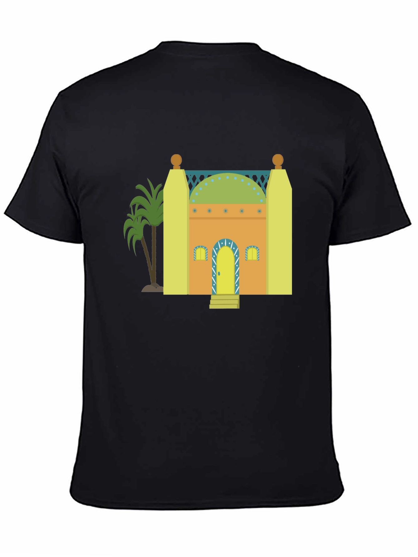 Mosque Graphic T-Shirt - Black Cotton Tee