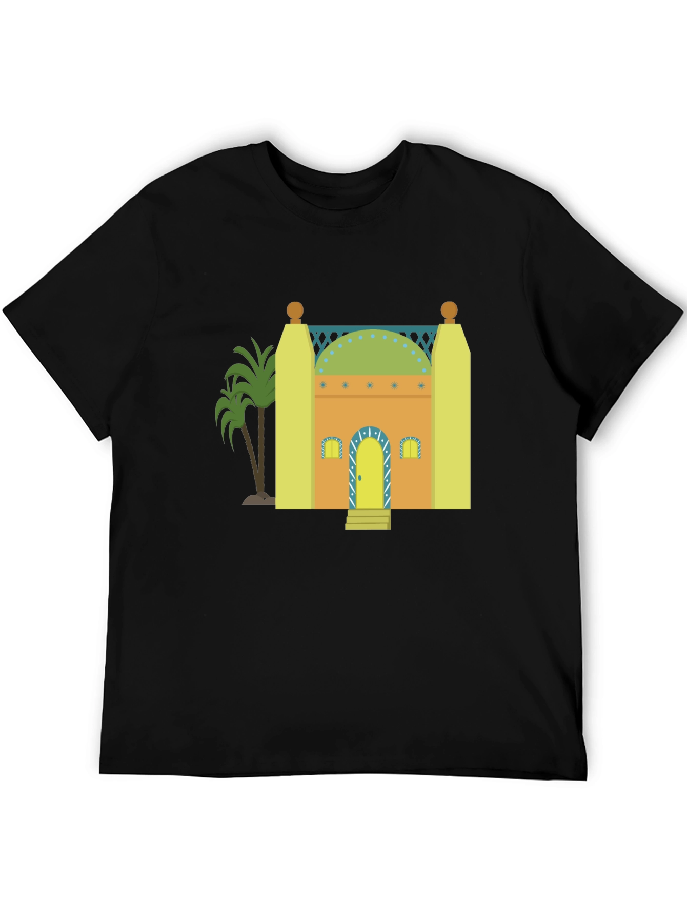 Mosque Graphic T-Shirt - Black Cotton Tee