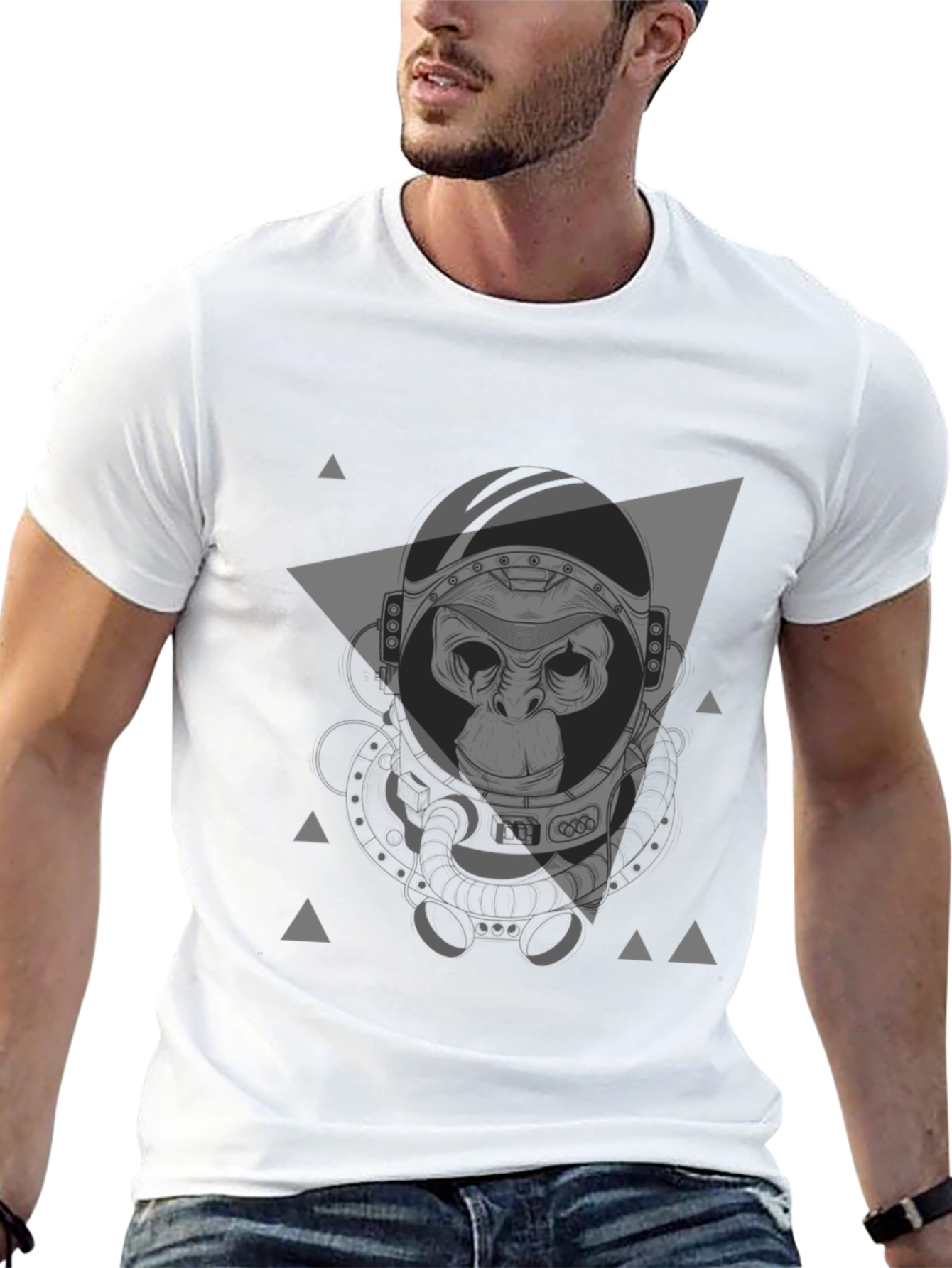 Astro Ape Graphic Tee - Cool Space Monkey Design