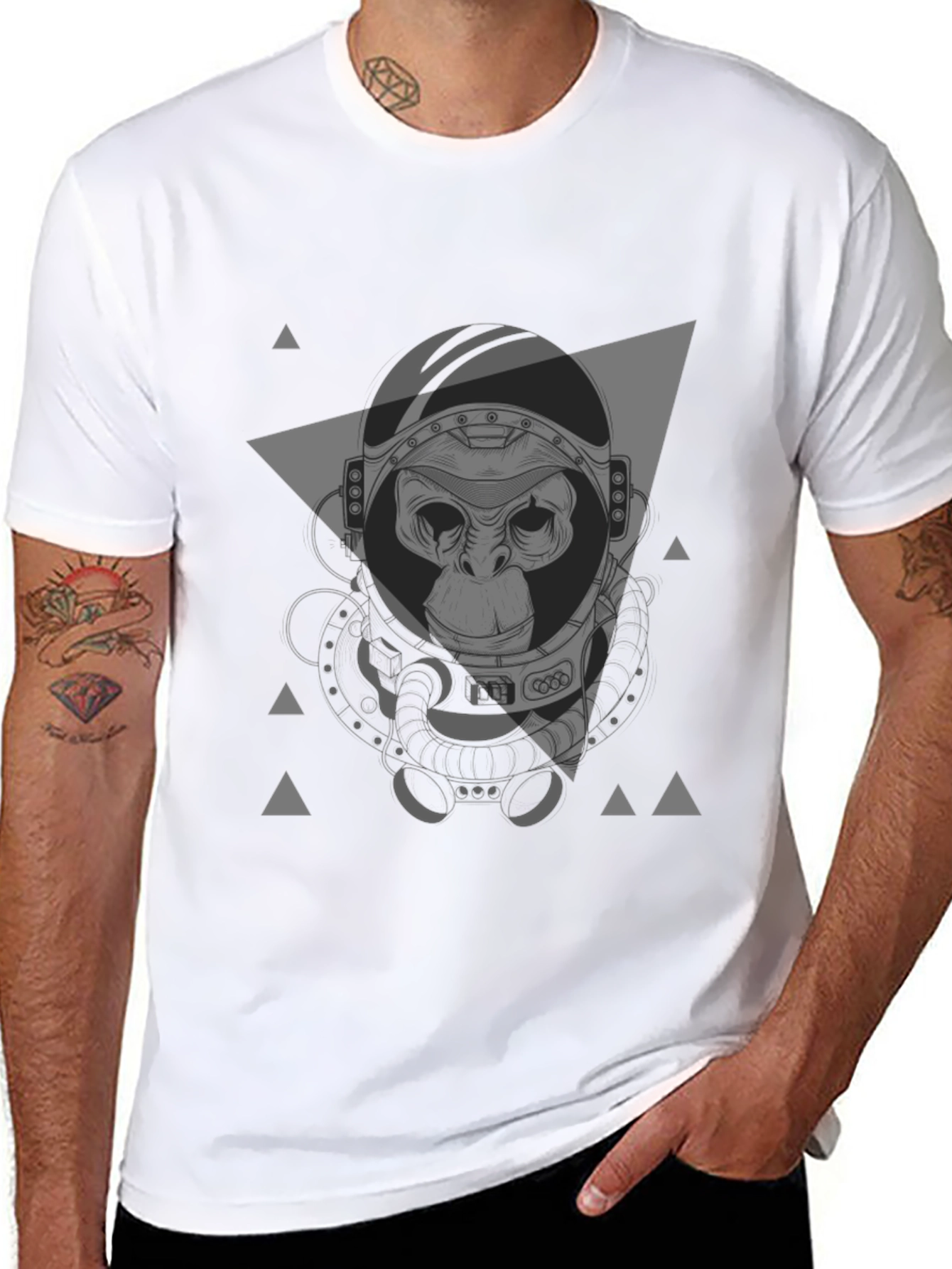 Astro Ape Graphic Tee - Cool Space Monkey Design