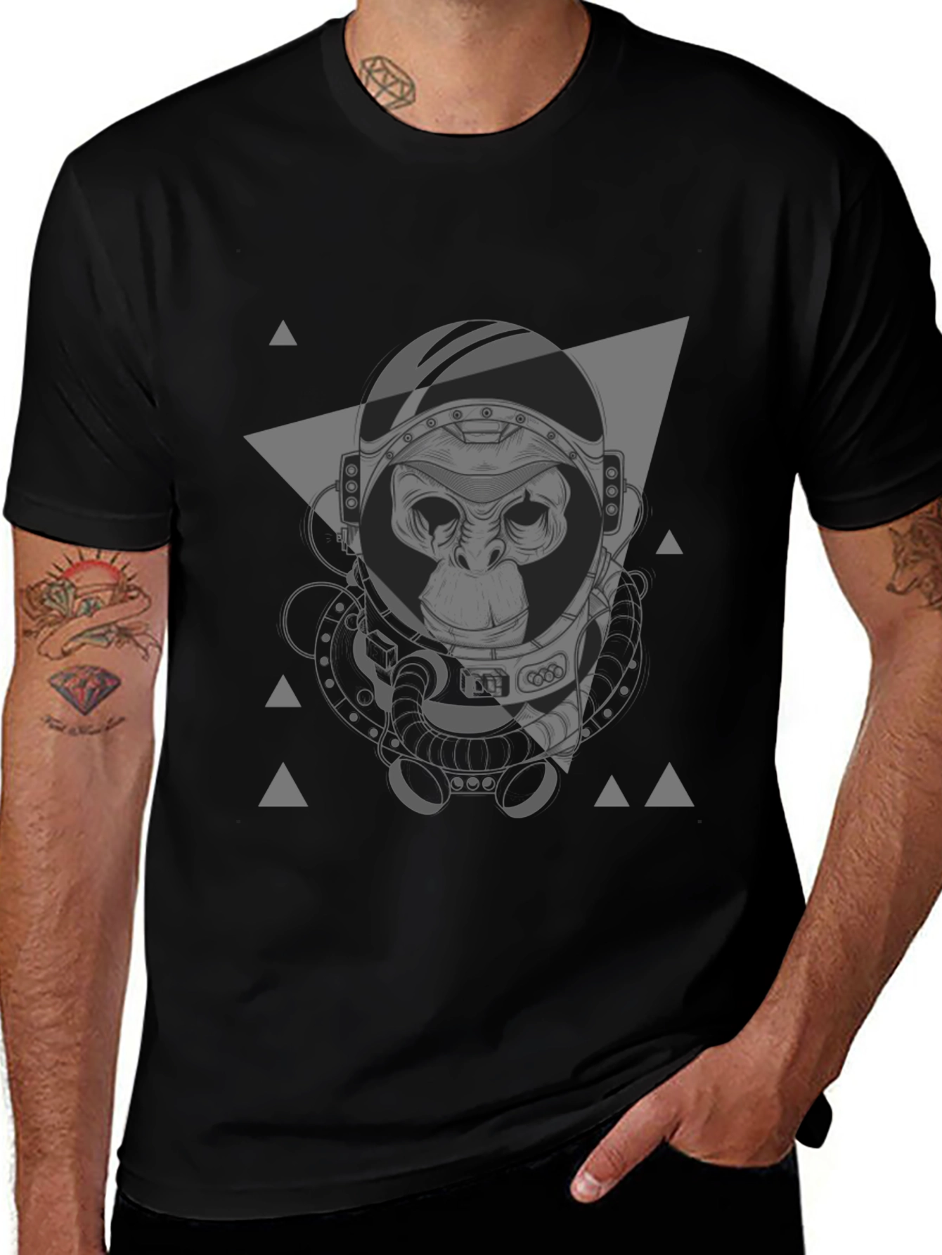 Astro Ape Graphic Tee - Cool Space Monkey Design