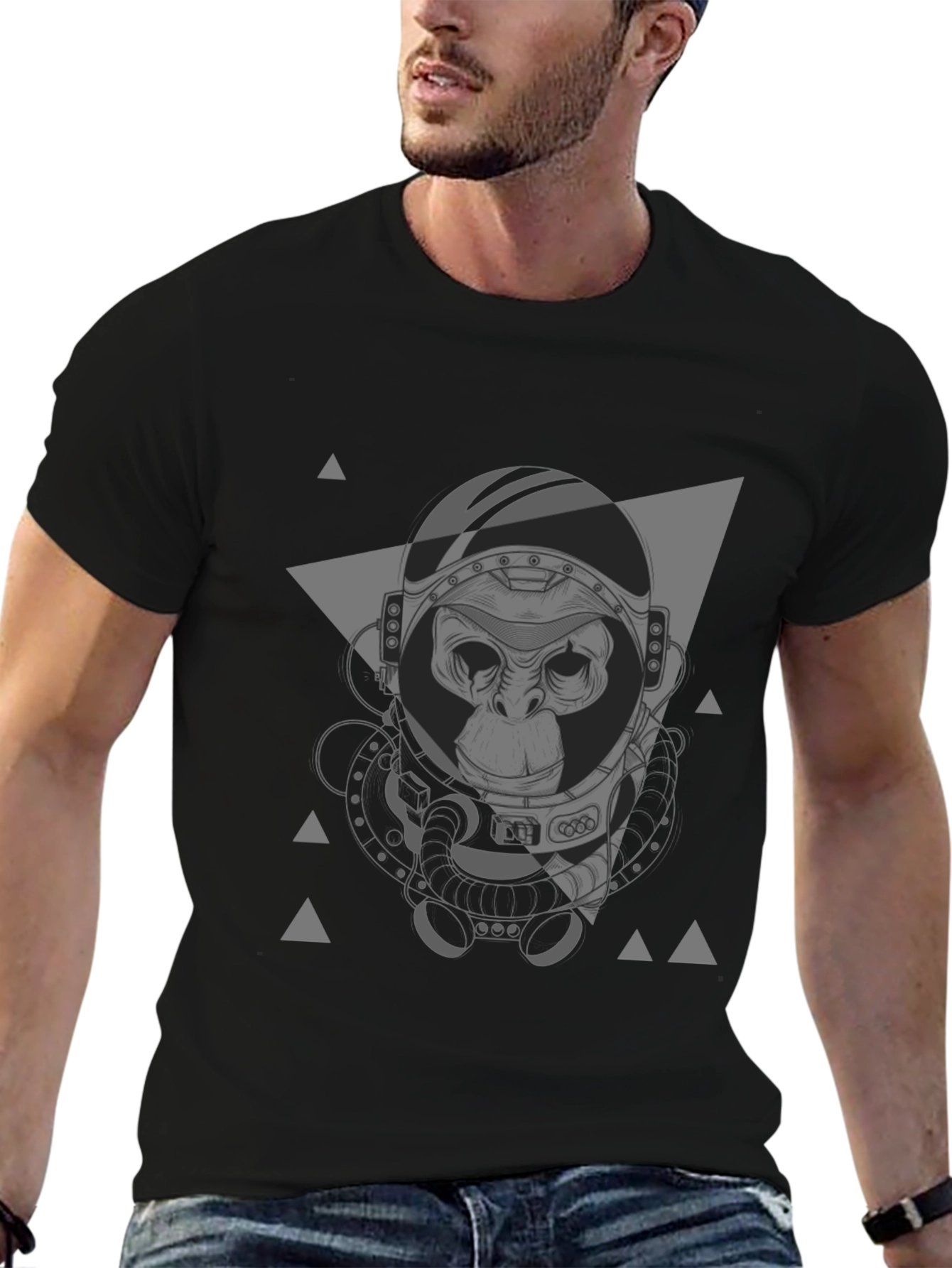 Astro Ape Graphic Tee - Cool Space Monkey Design