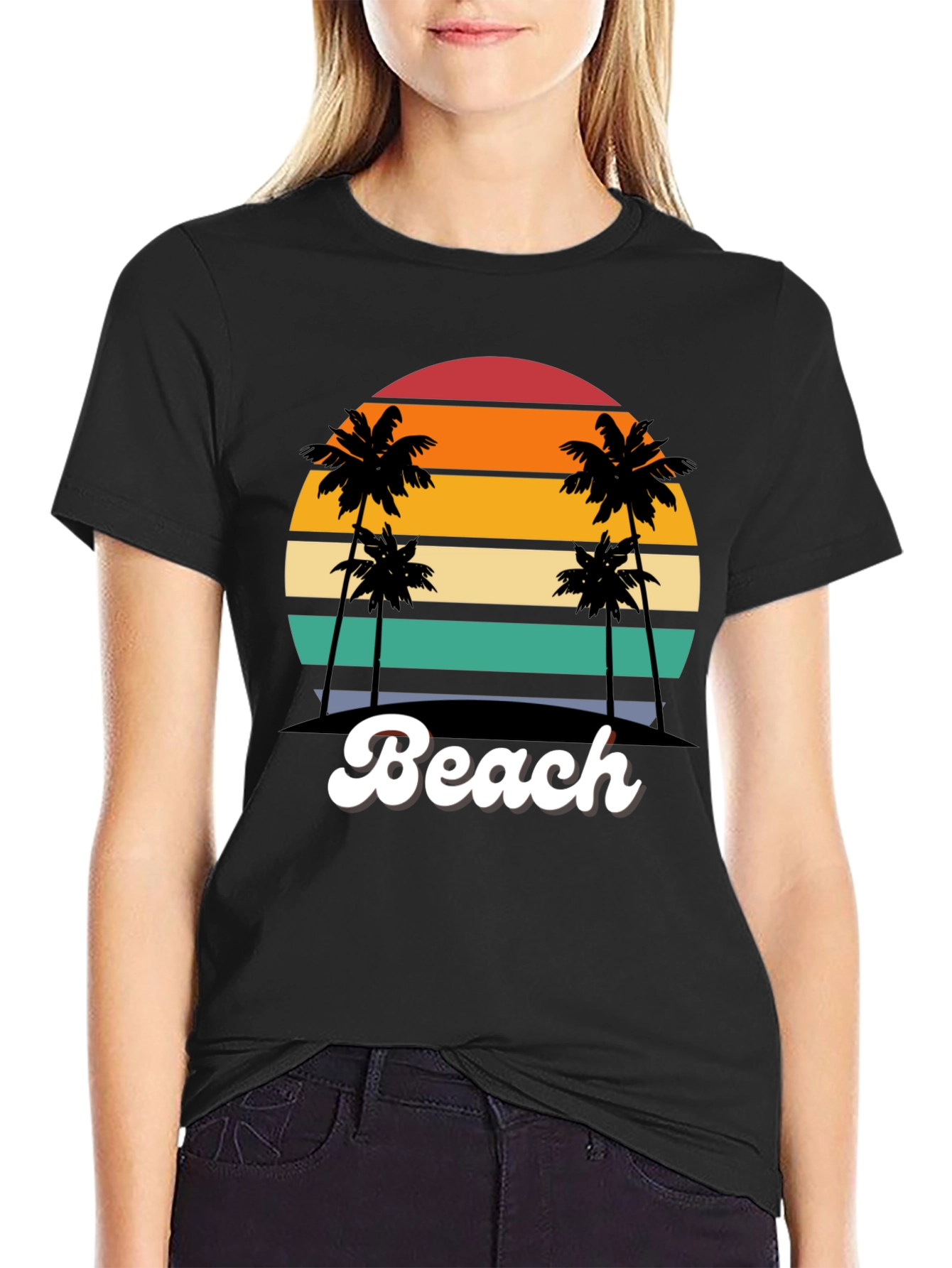 Retro Beach Sunset T-Shirt