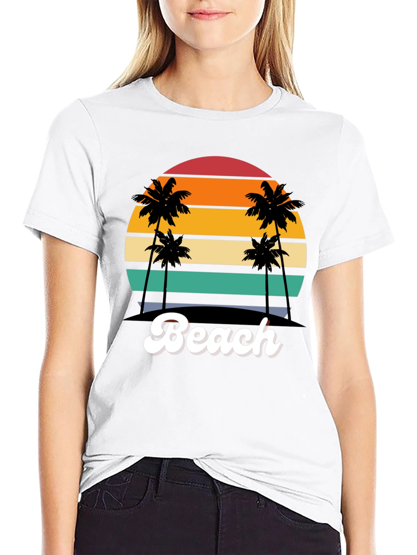 Retro Beach Sunset T-Shirt