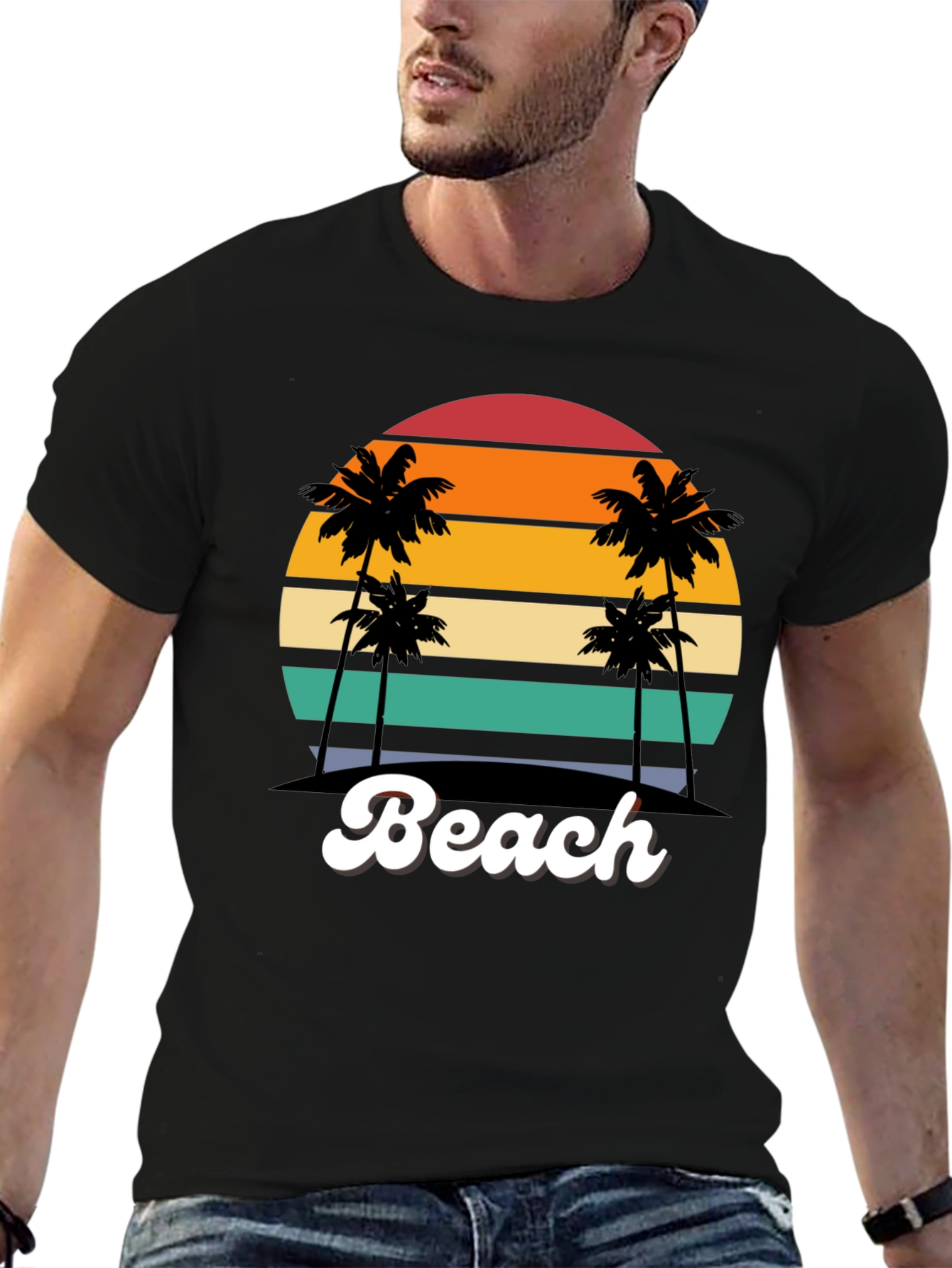 Retro Beach Sunset T-Shirt