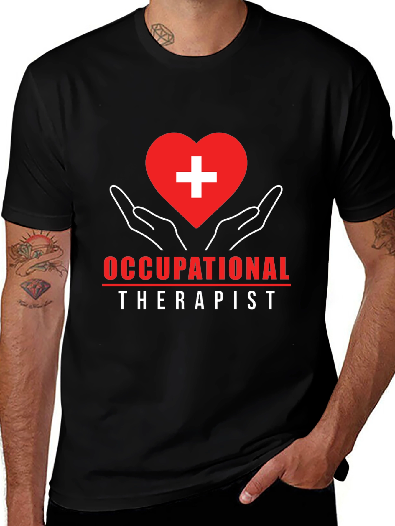 Occupational Therapist Graphic Tee - Heart and Hands