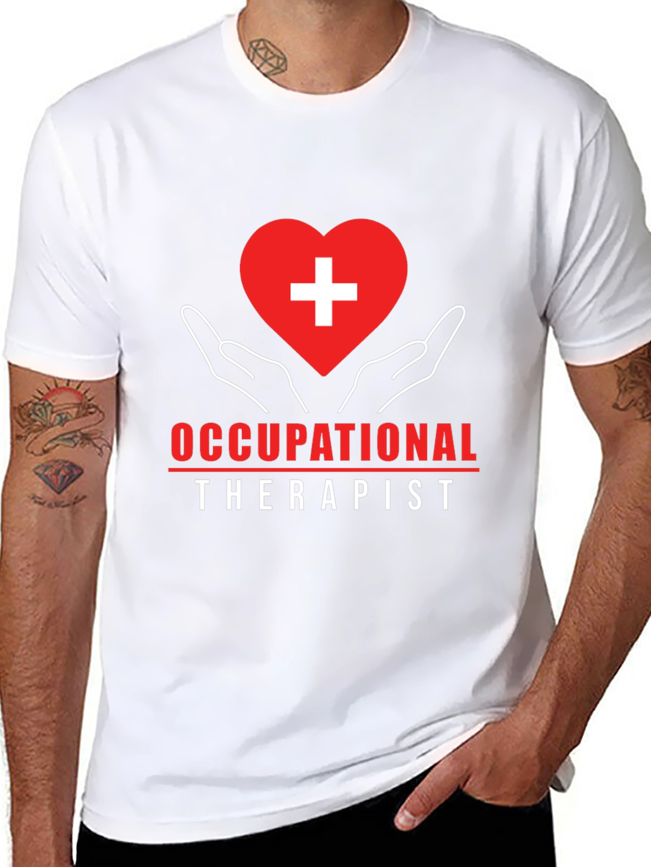 Occupational Therapist Graphic Tee - Heart and Hands
