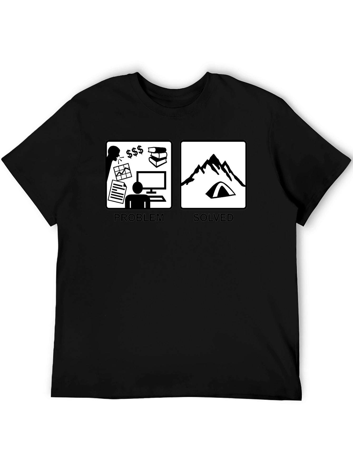 Problem Solved: Camping T-Shirt - Funny Graphic Tee