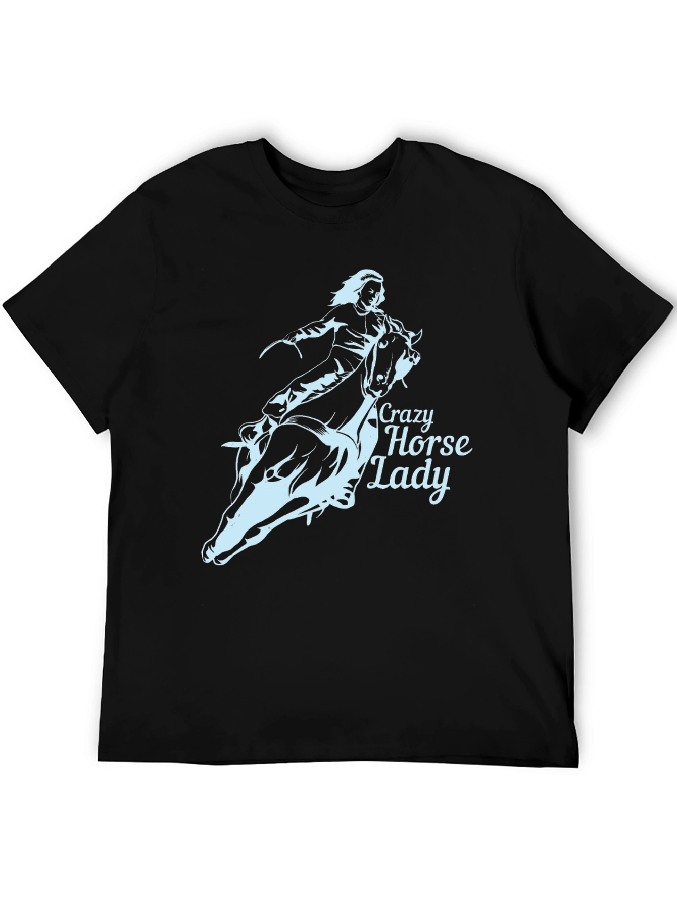Crazy Horse Lady Black T-Shirt