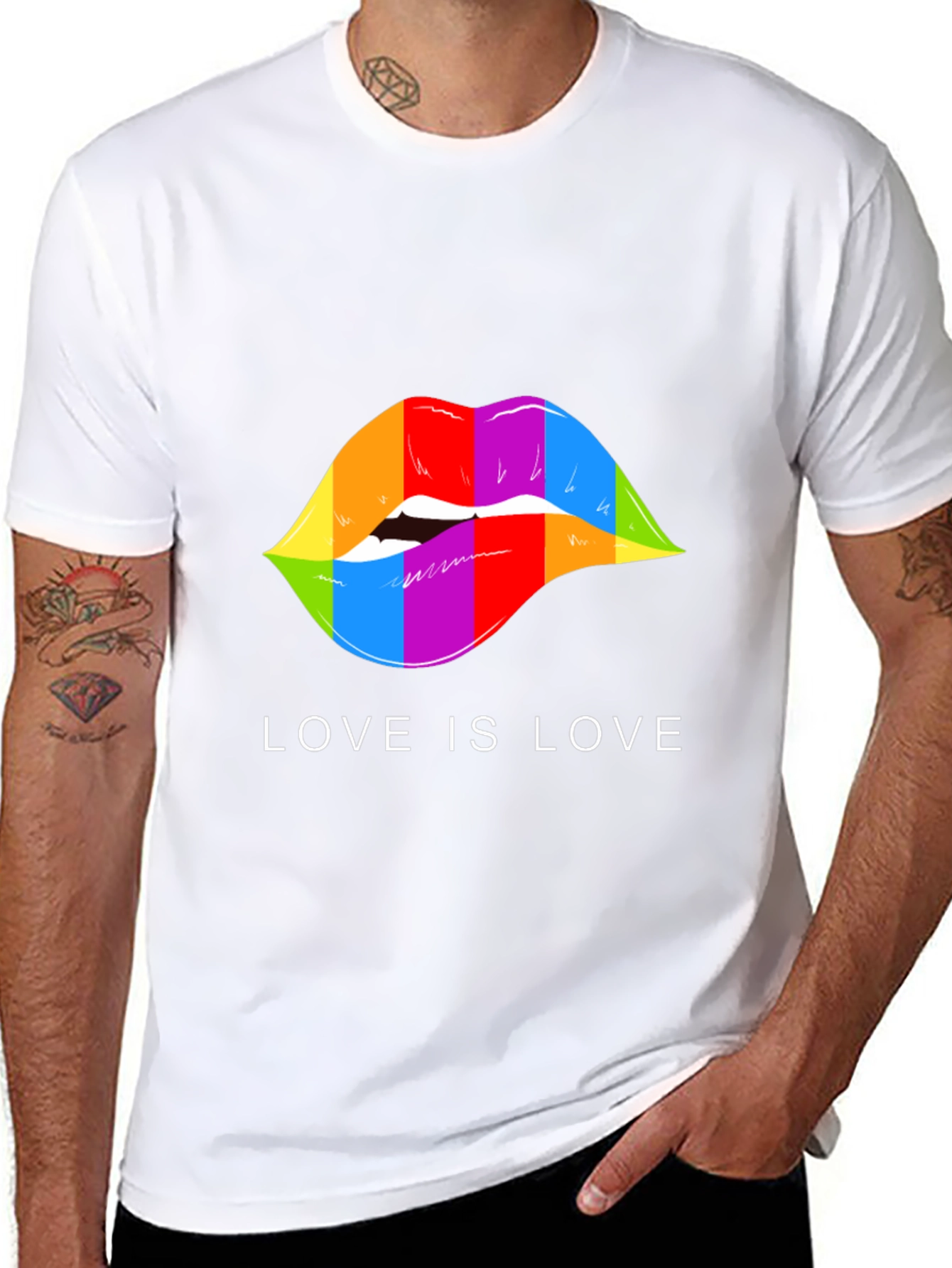 Love is Love Rainbow Lips T-Shirt