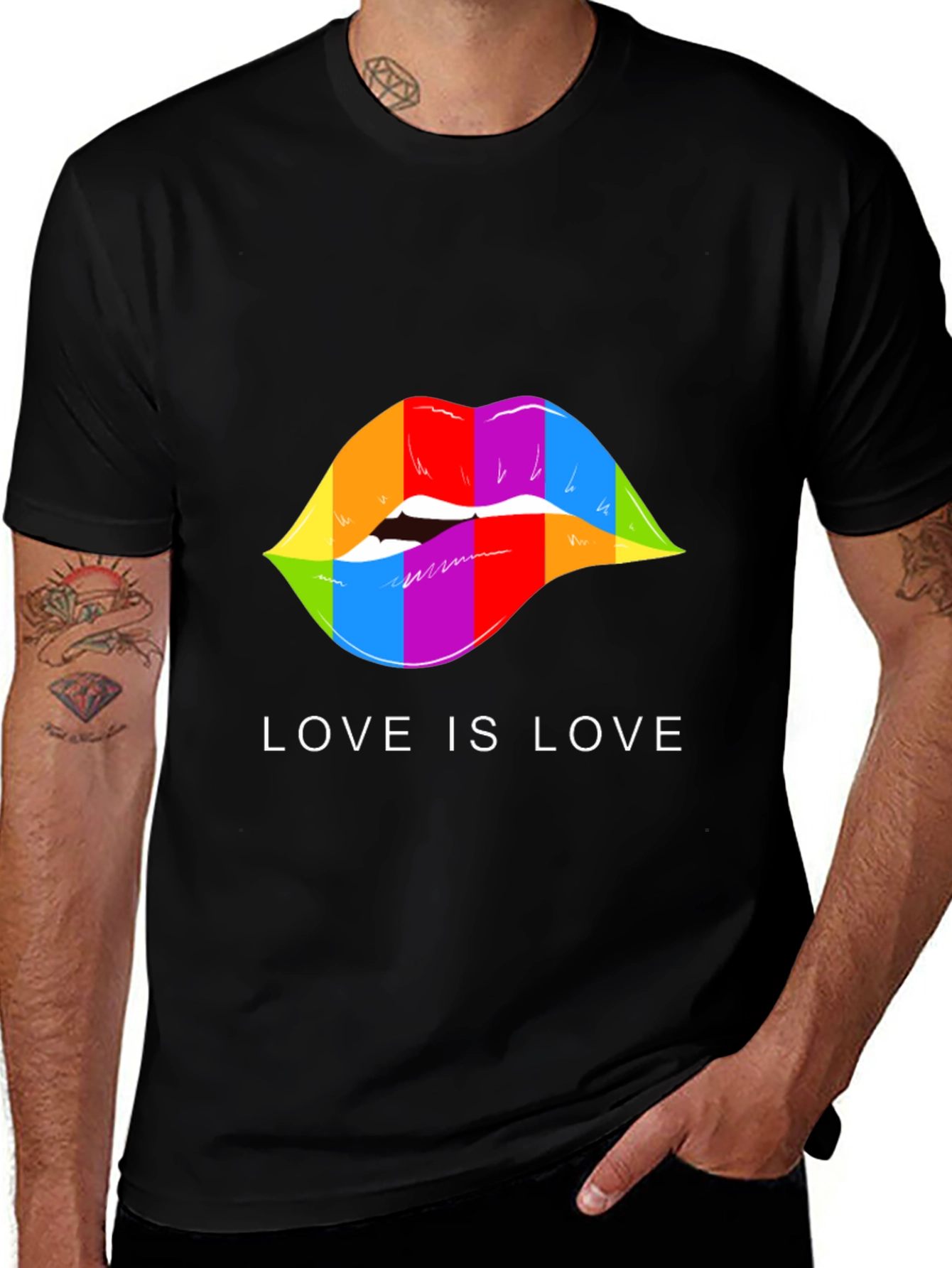 Love is Love Rainbow Lips T-Shirt