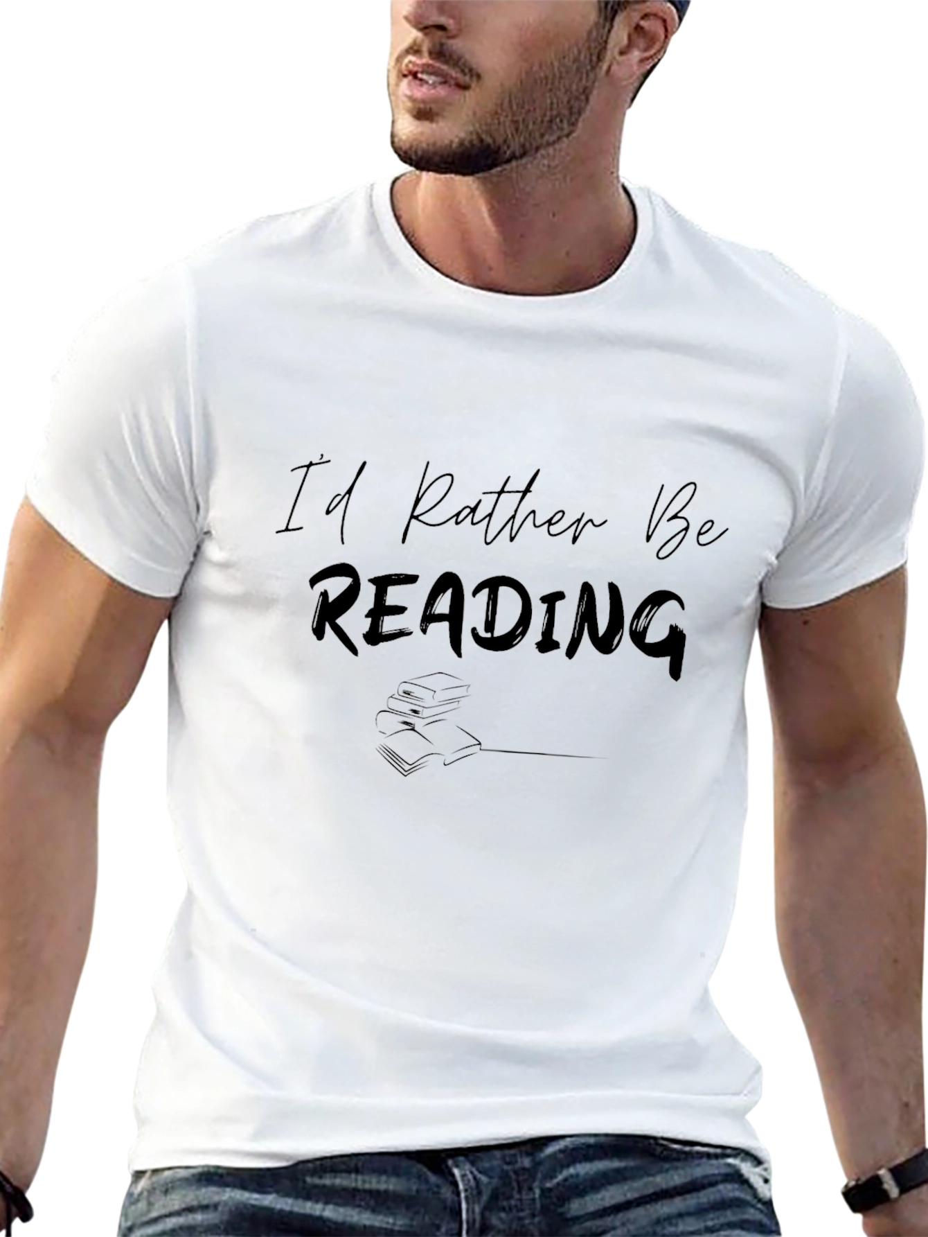 Id Rather Be Reading Black T-Shirt