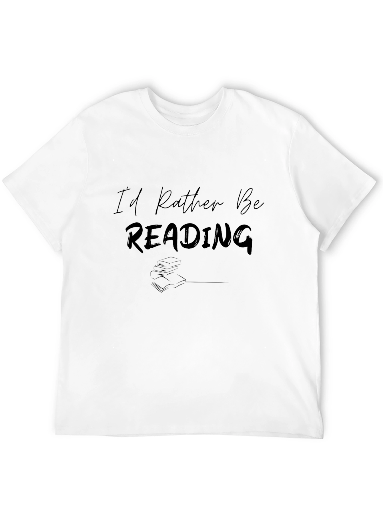 Id Rather Be Reading Black T-Shirt