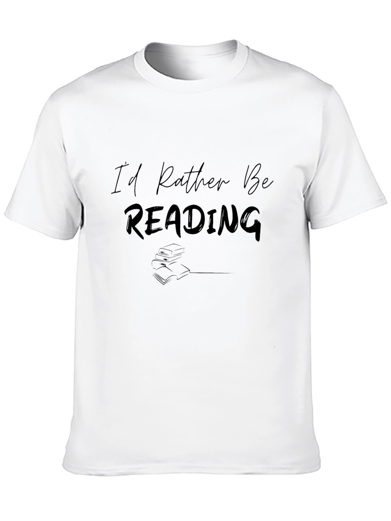 Id Rather Be Reading Black T-Shirt