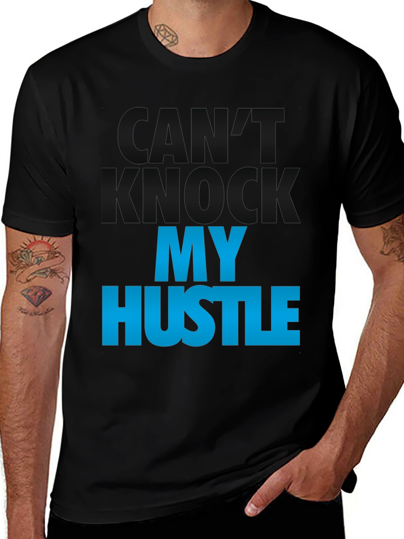 Hustle Graphic Tee - Mens Black T-Shirt