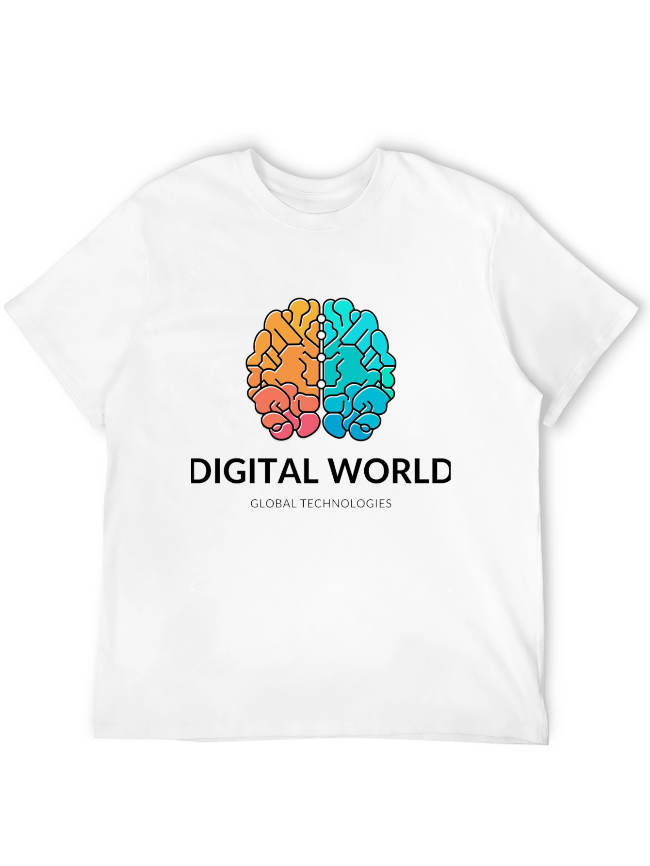 Digital World Brain Graphic T-Shirt