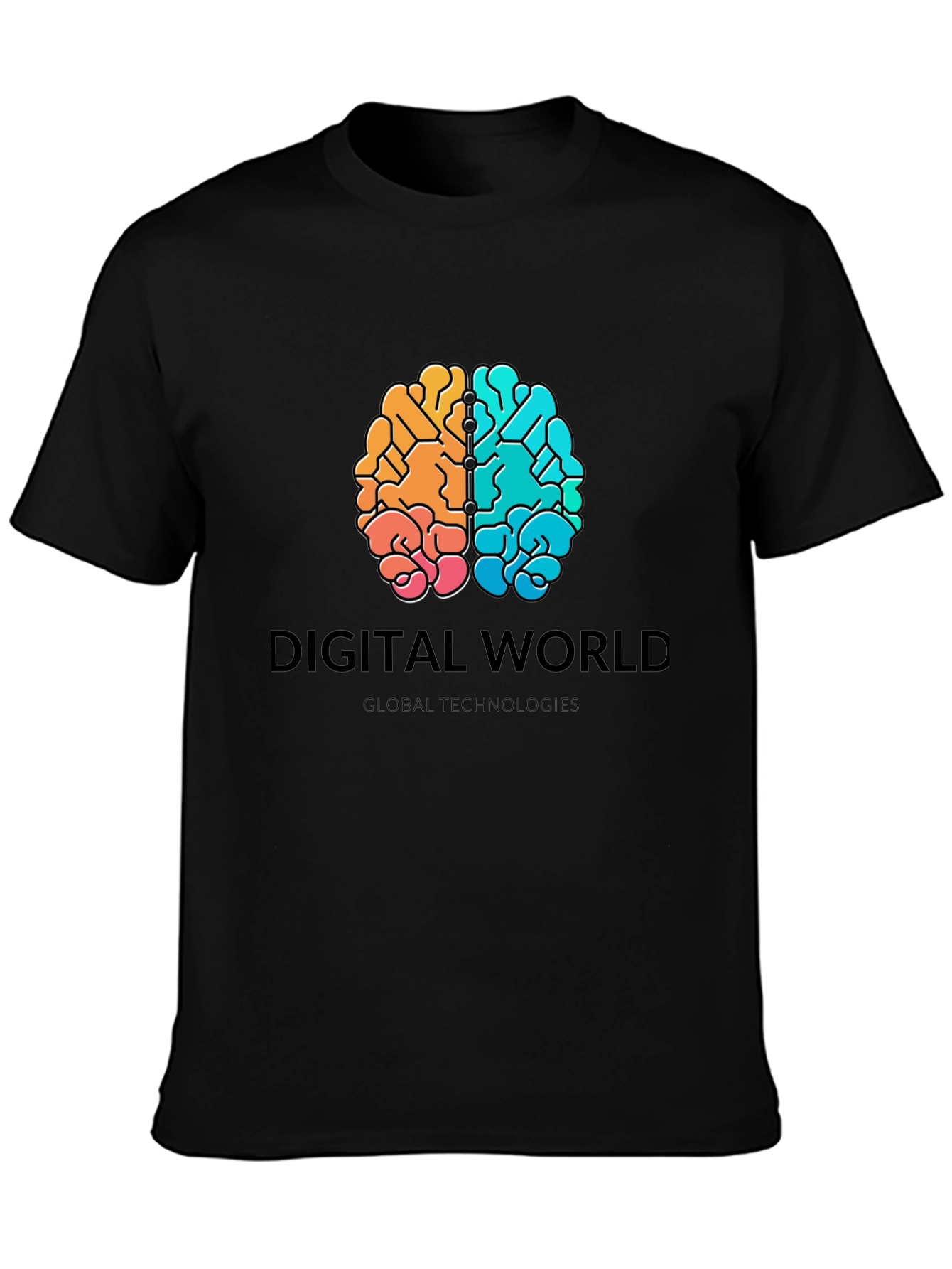 Digital World Brain Graphic T-Shirt