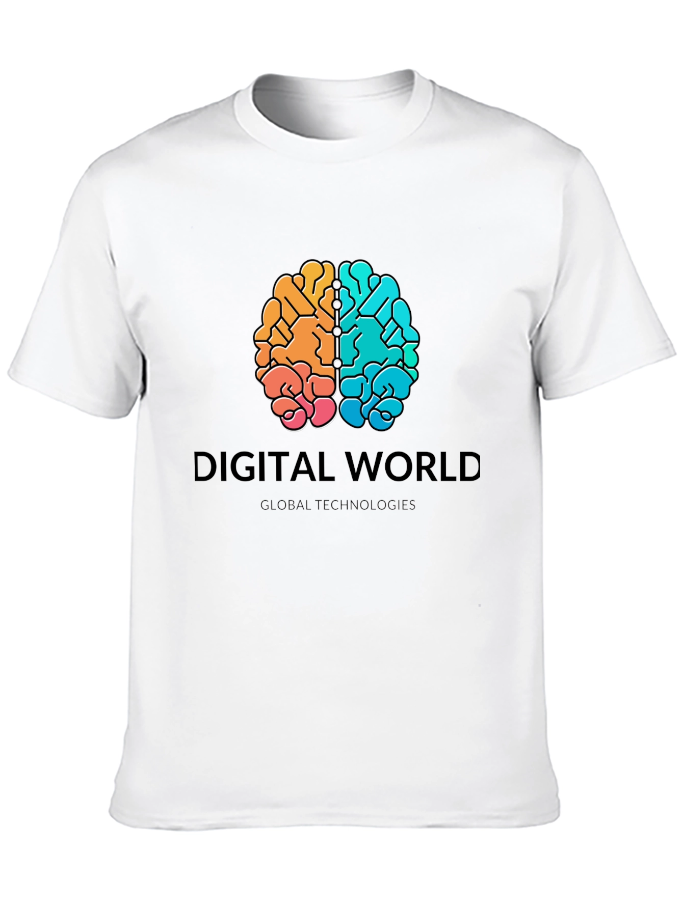 Digital World Brain Graphic T-Shirt