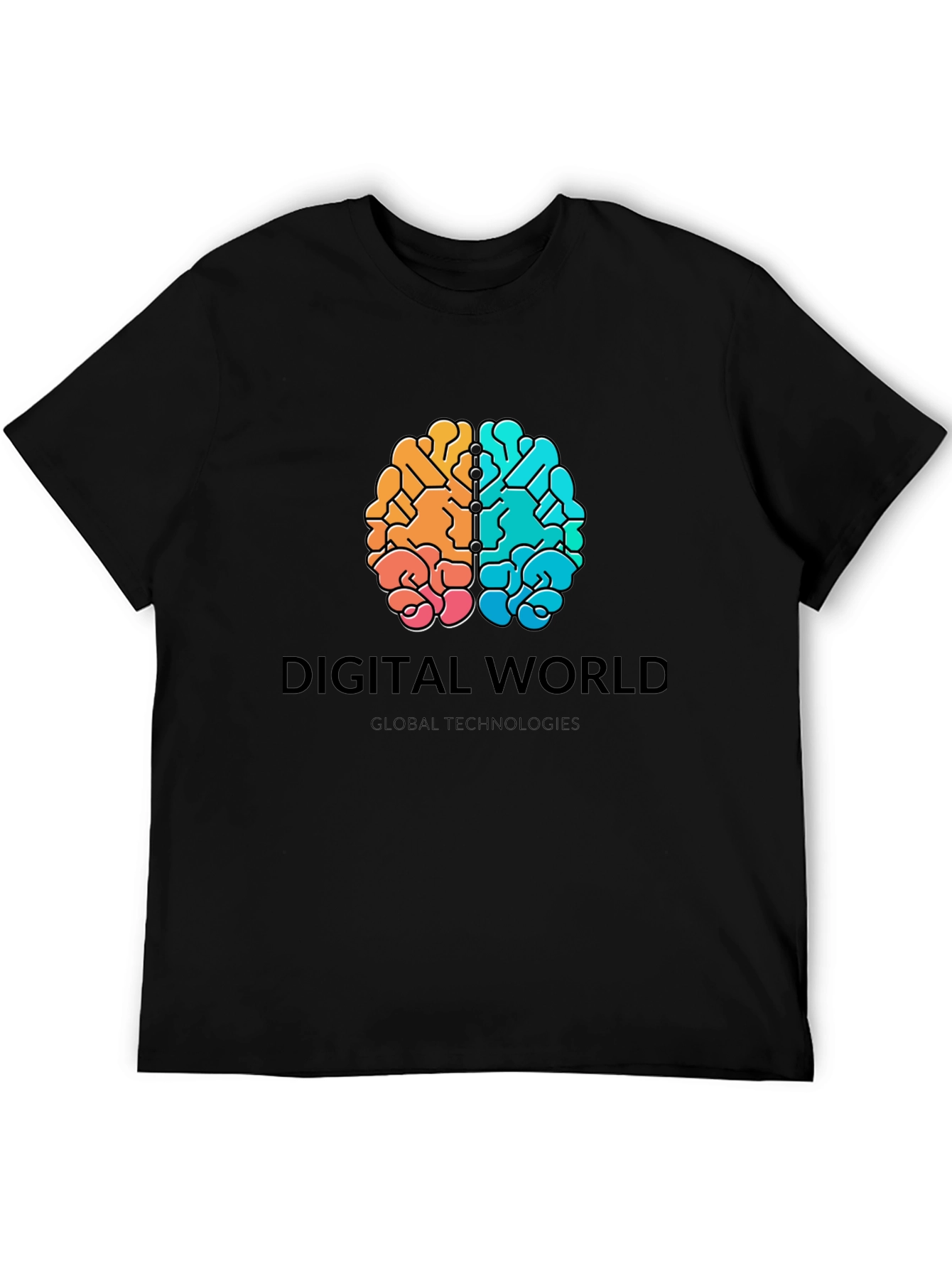 Digital World Brain Graphic T-Shirt