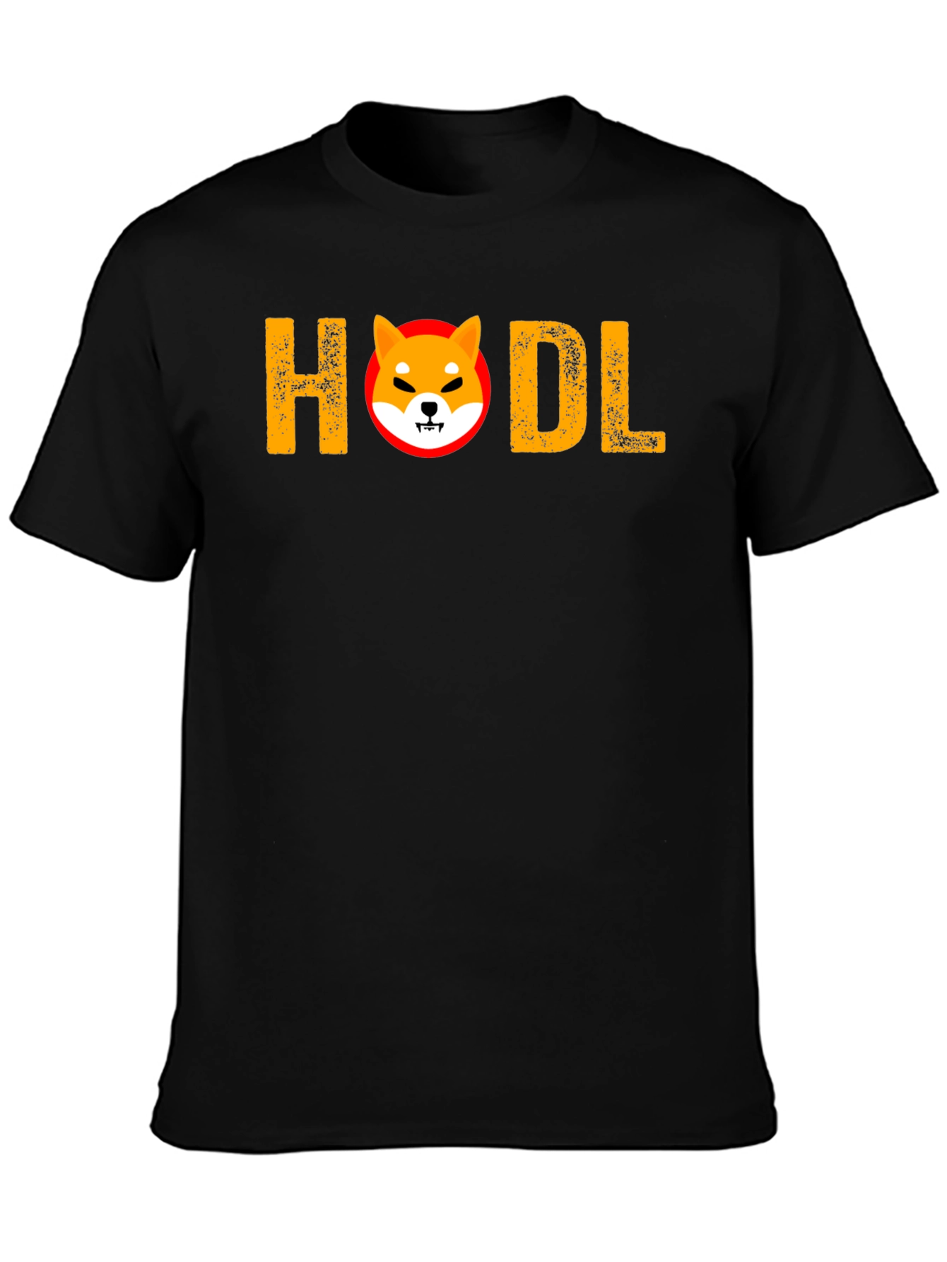 HODL Shiba Inu Black T-Shirt - Crypto Meme Apparel