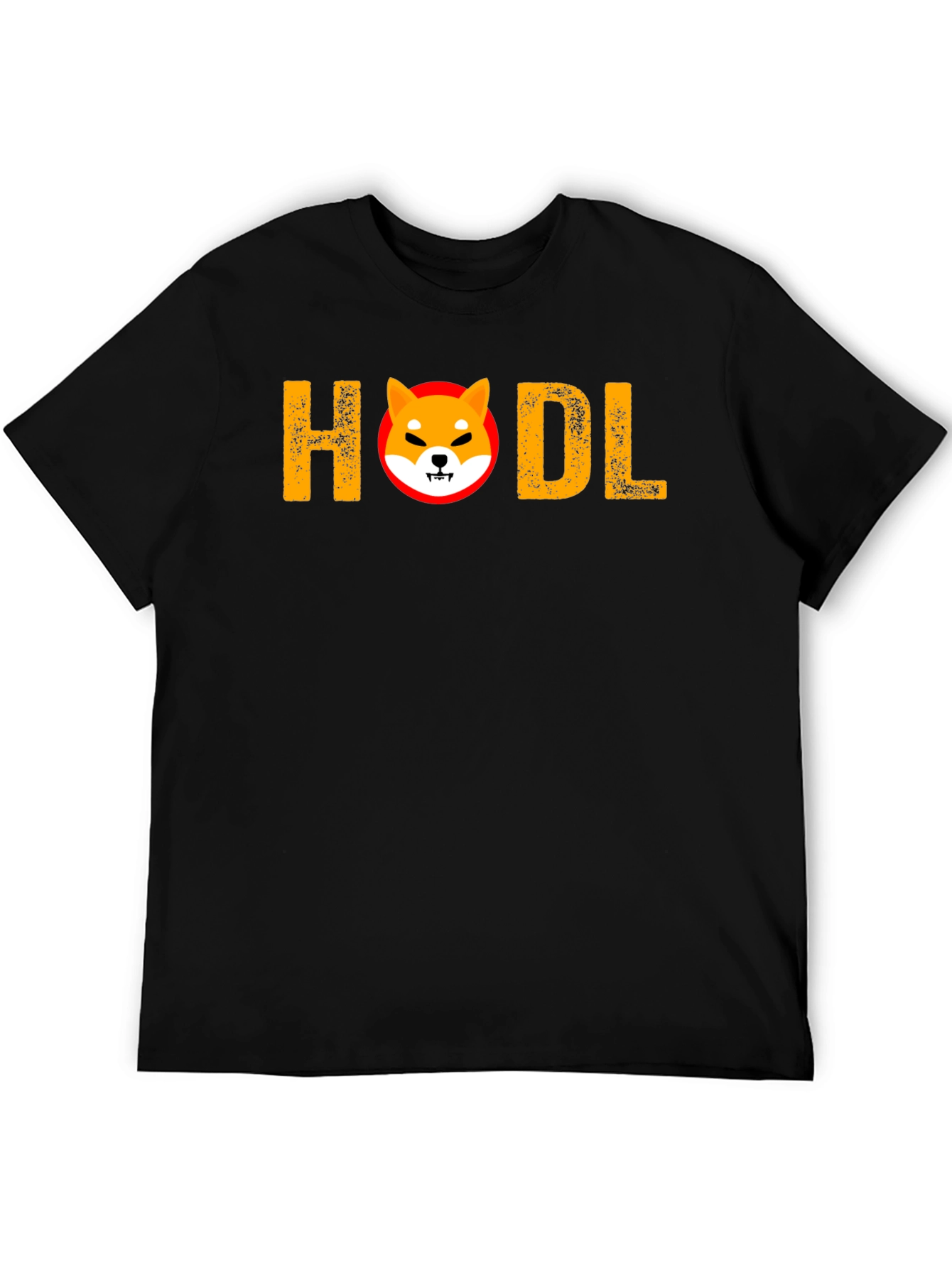HODL Shiba Inu Black T-Shirt - Crypto Meme Apparel