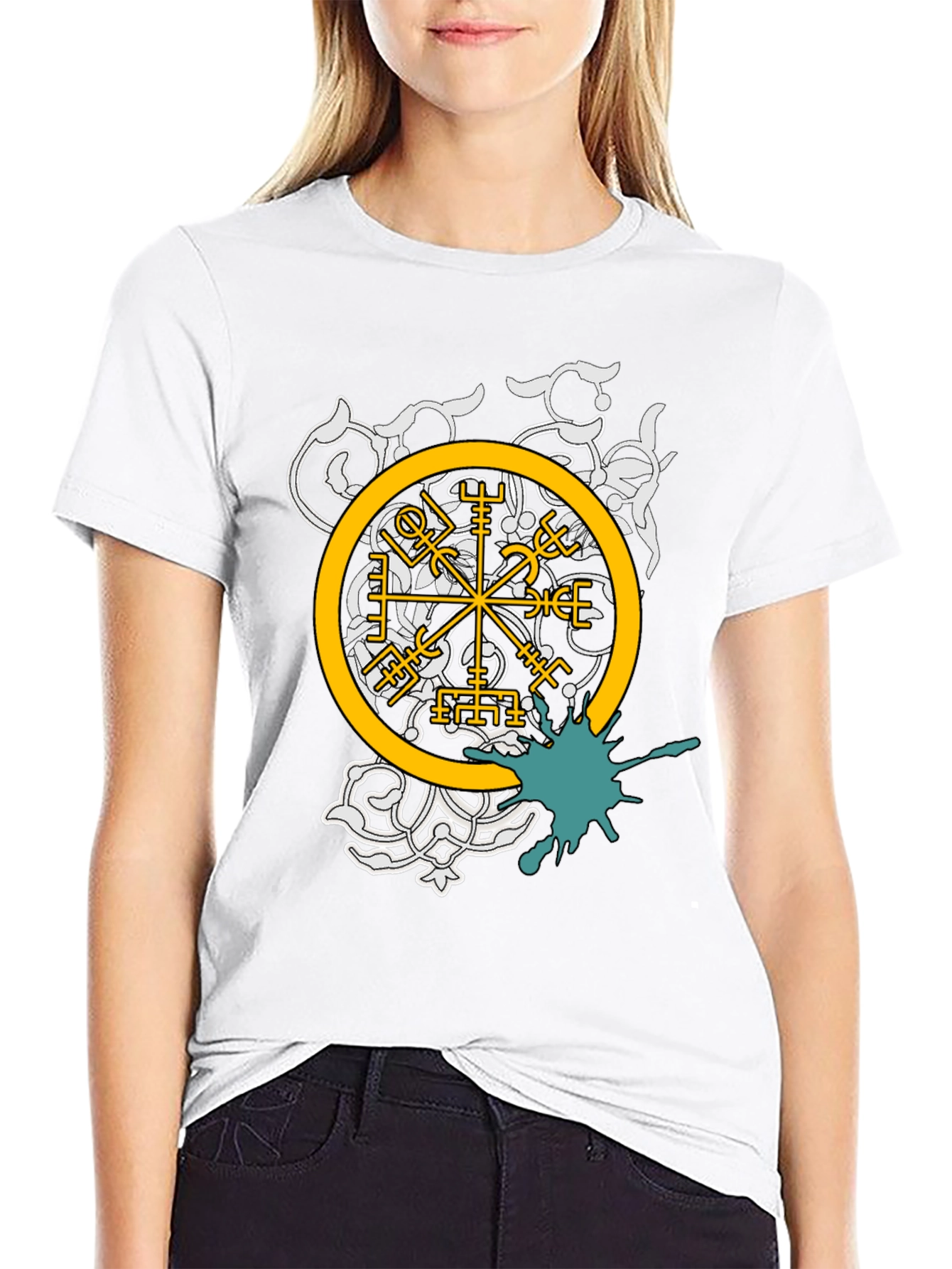 Viking Compass Graphic Tee - Black