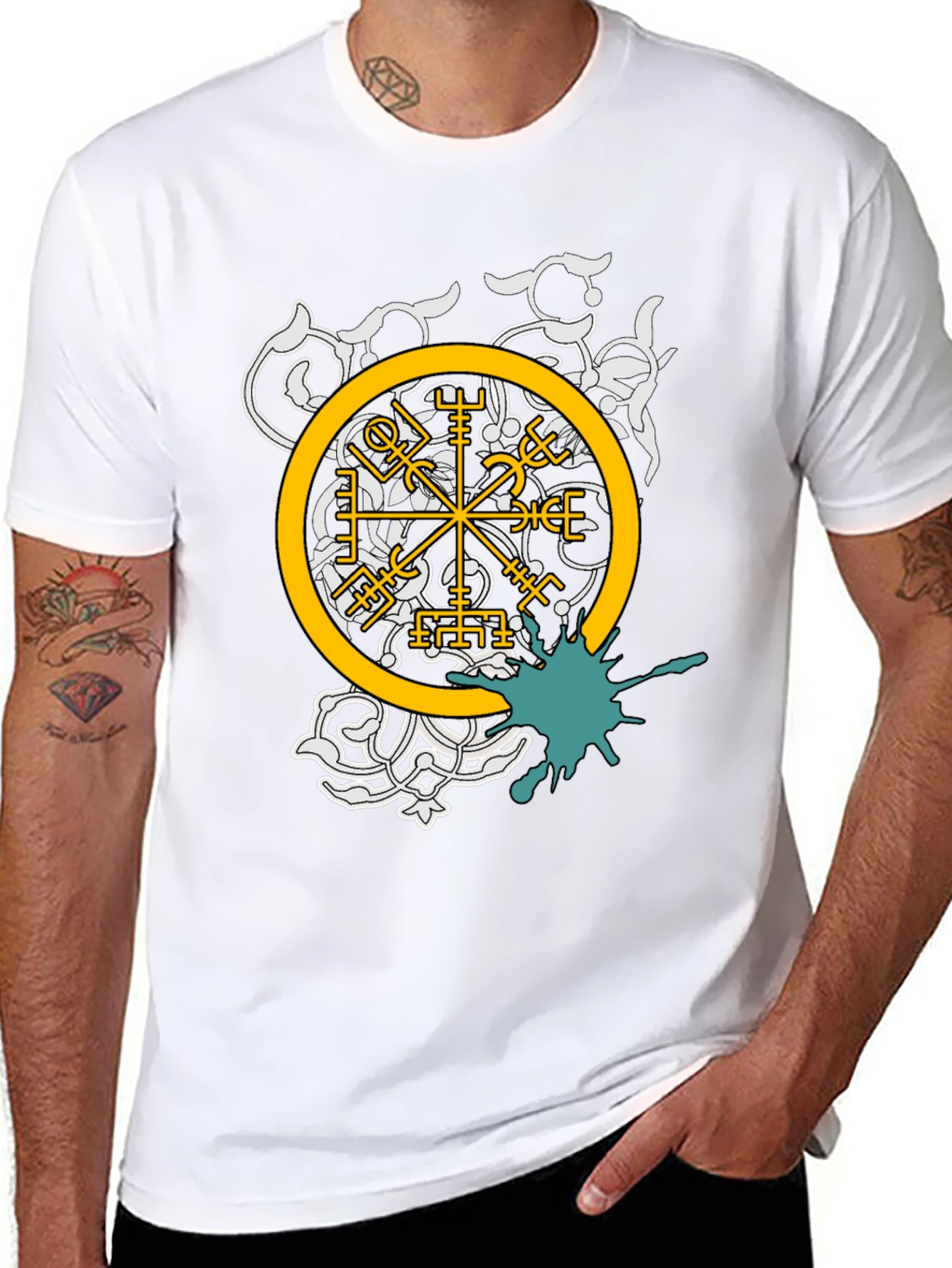 Viking Compass Graphic Tee - Black